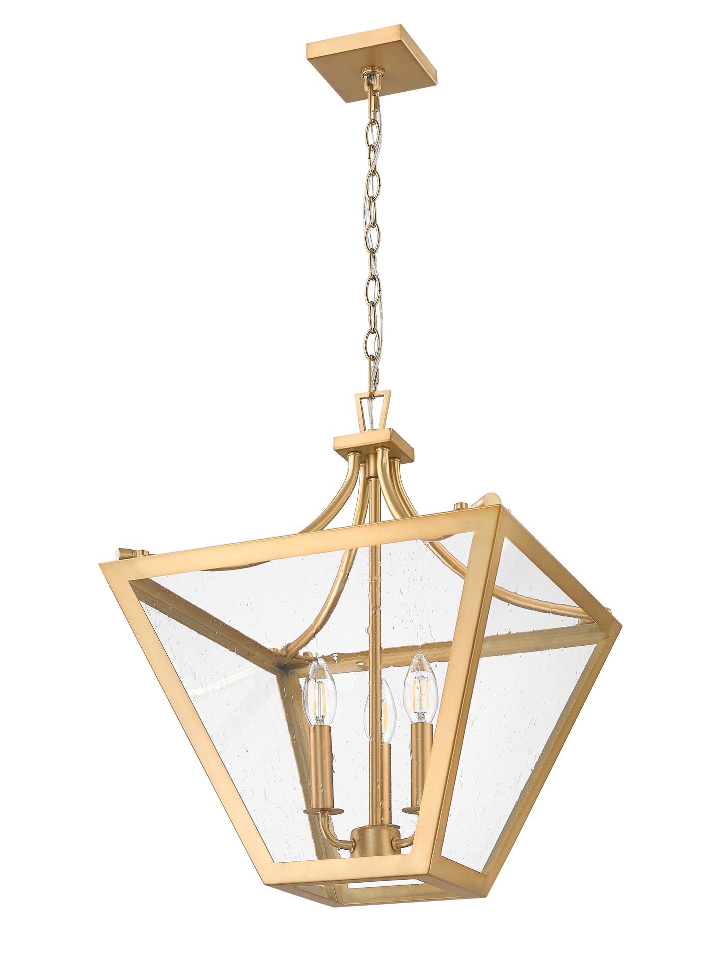 1961-3C-RB - Montalcino 3 Light 16" Chandelier - Rubbed Brass