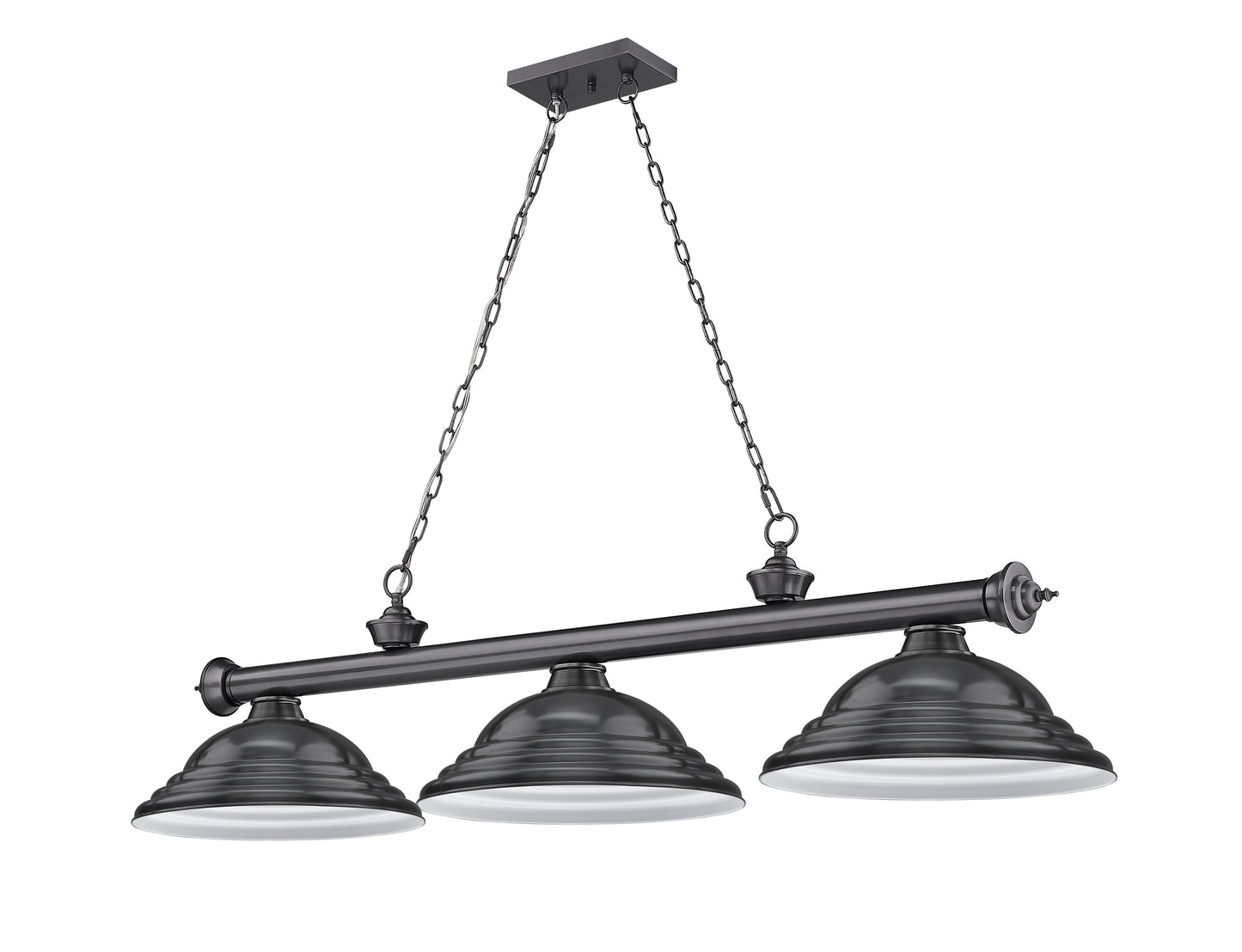 2306-3BP-SBP - Cordon 3 Light 58" Billiard - Bronze Plate