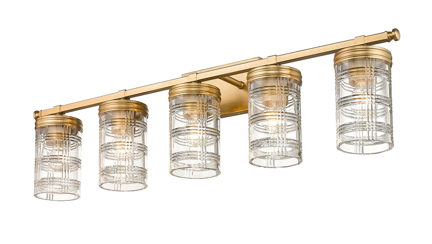 344-5V-HG - Archer 5 Light 38" Vanity - Heirloom Gold