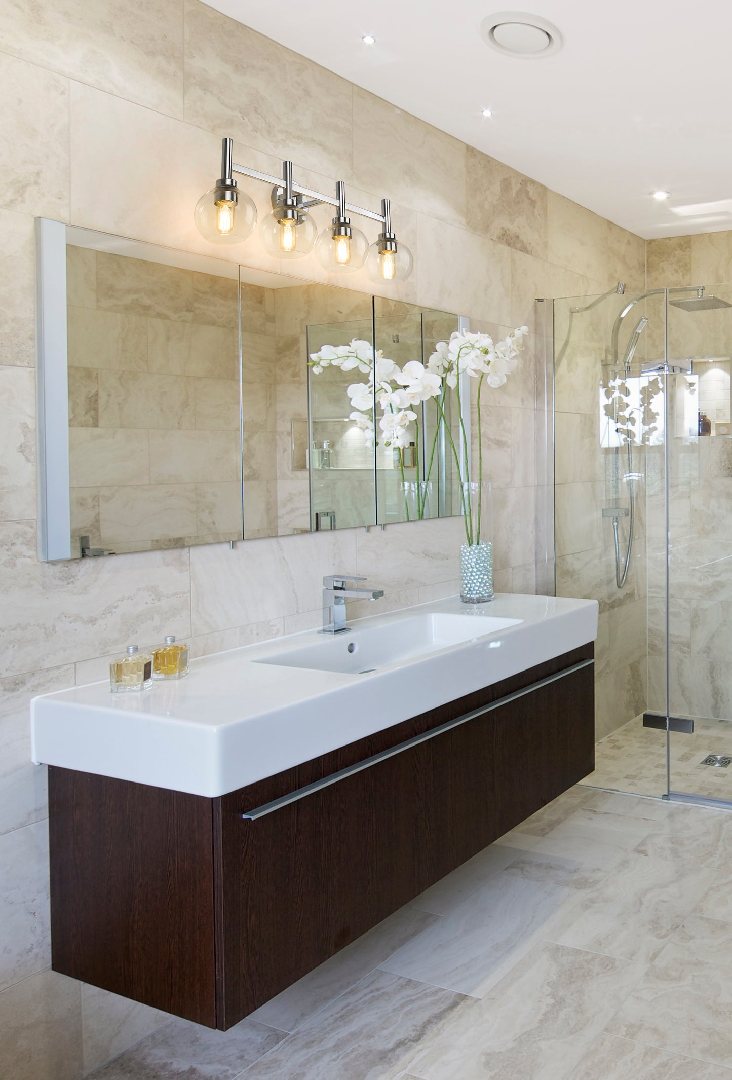 7502-4V-CH - Sutton 4 Light 32" Vanity - Chrome