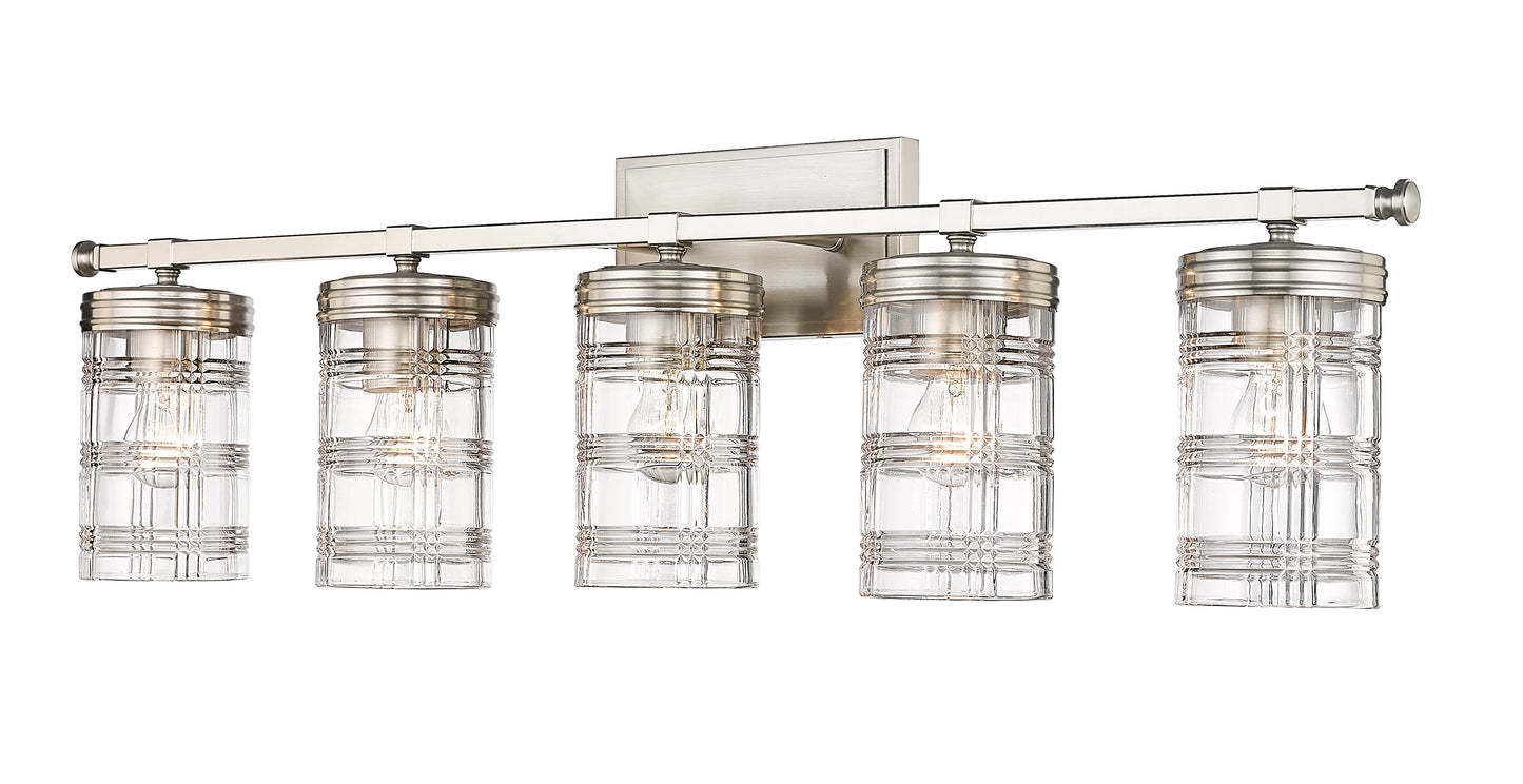 344-5V-BN - Archer 5 Light 38" Vanity - Brushed Nickel