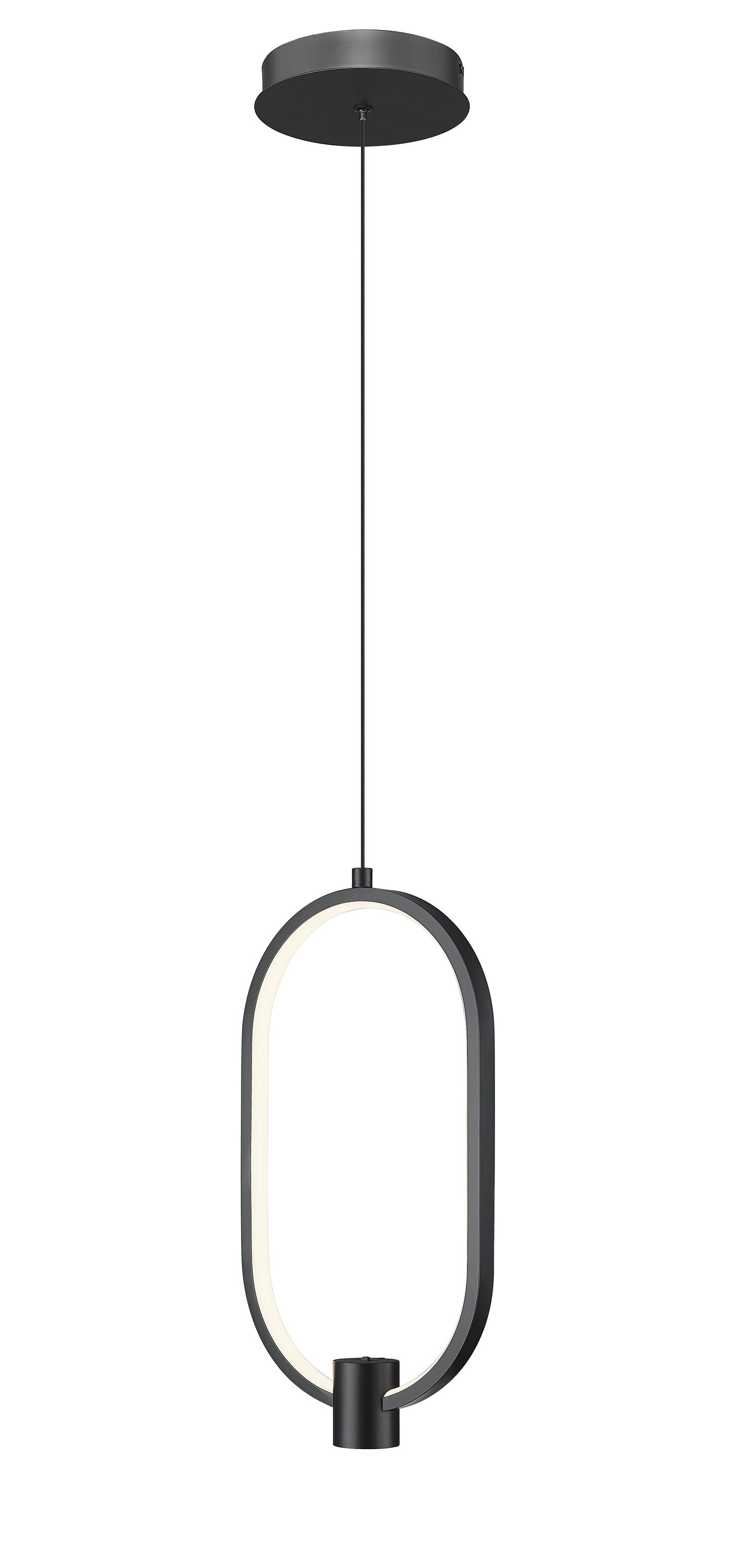 4101-8MB-LED - Saros 1 Light 9" Pendant - Matte Black
