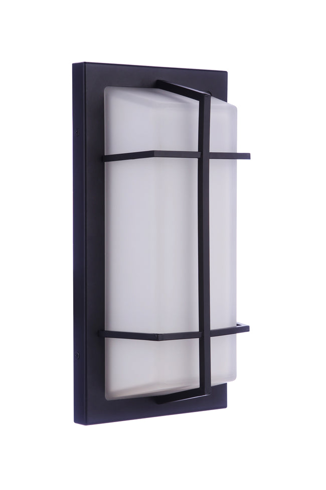 ZA6112-TB - Bulkhead Rectangular 2 Light 14" High Outdoor Wall/Ceiling Mount - Textured Black
