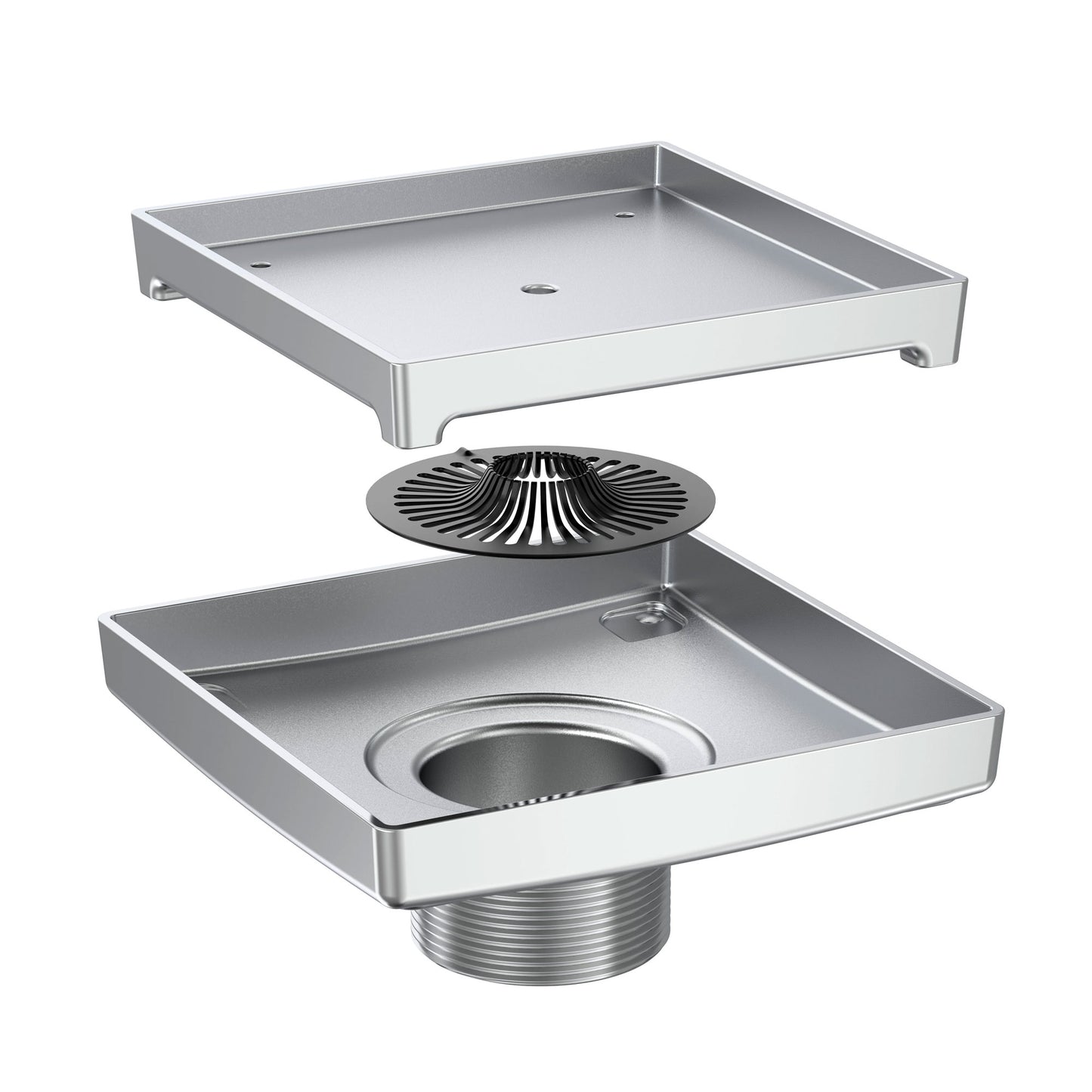 ETID-6-PC - 6" Legacy Solid Forged Brass Tile-In Drain - Polished Chrome