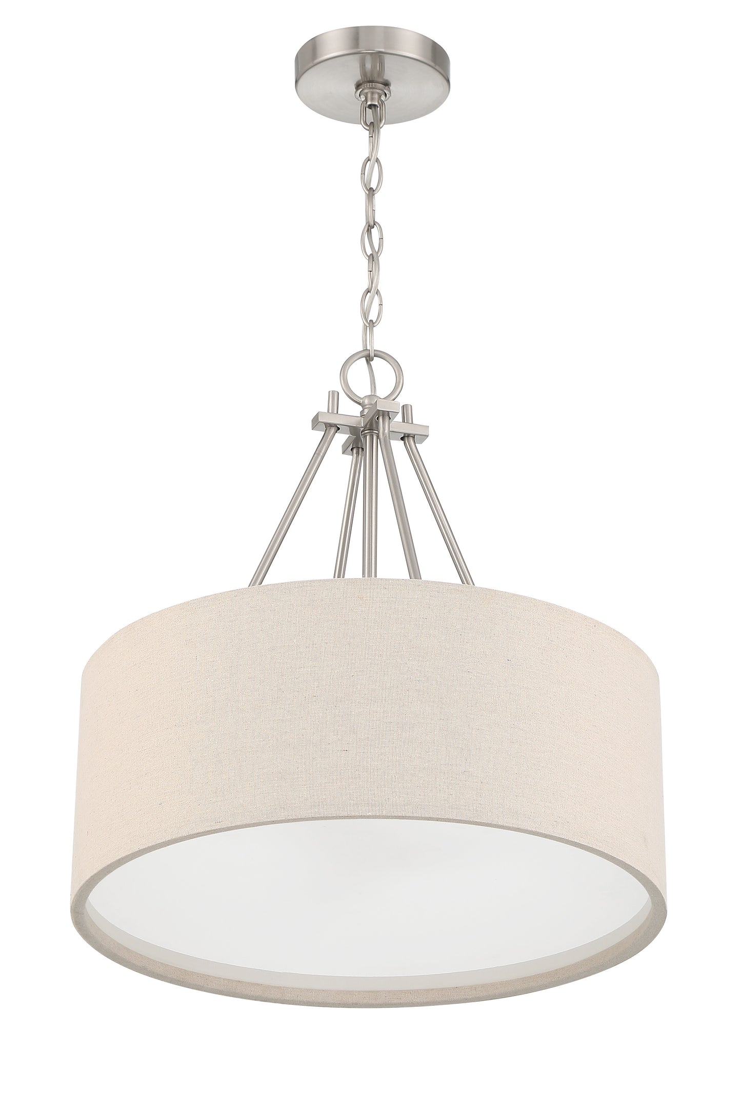 56593-BNK - Duke 3 Light 18" Wide Pendant - Brushed Nickel