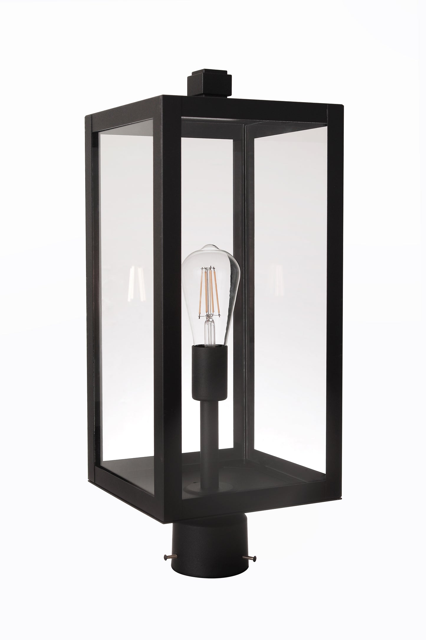ZA7125-TB - Harris 1 Light 21" High Outdoor Post - Textured Black