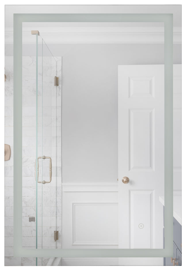 MIR2409RT-W3C - Meredith 1 Light 24" Wide Illuminated Mirror - White