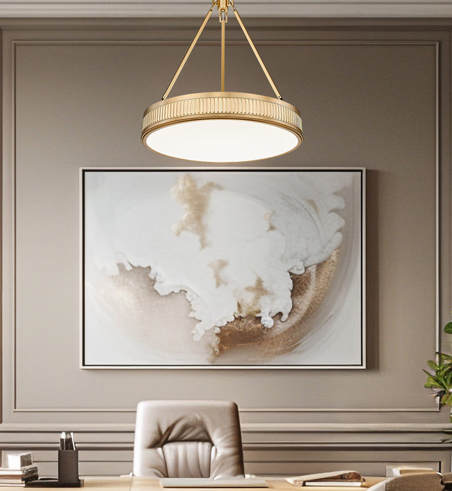 3046P22-MGLD-LED - Quinn 3 Light 22" Pendant - Modern Gold