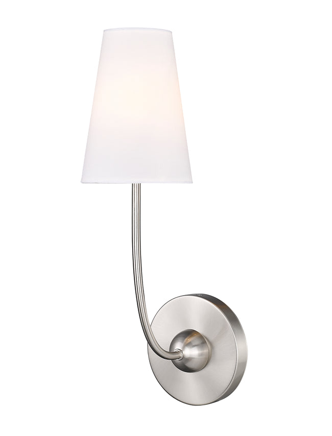 3040-1S-BN - Shannon 1 Light Wall 17" Sconce - Brushed Nickel