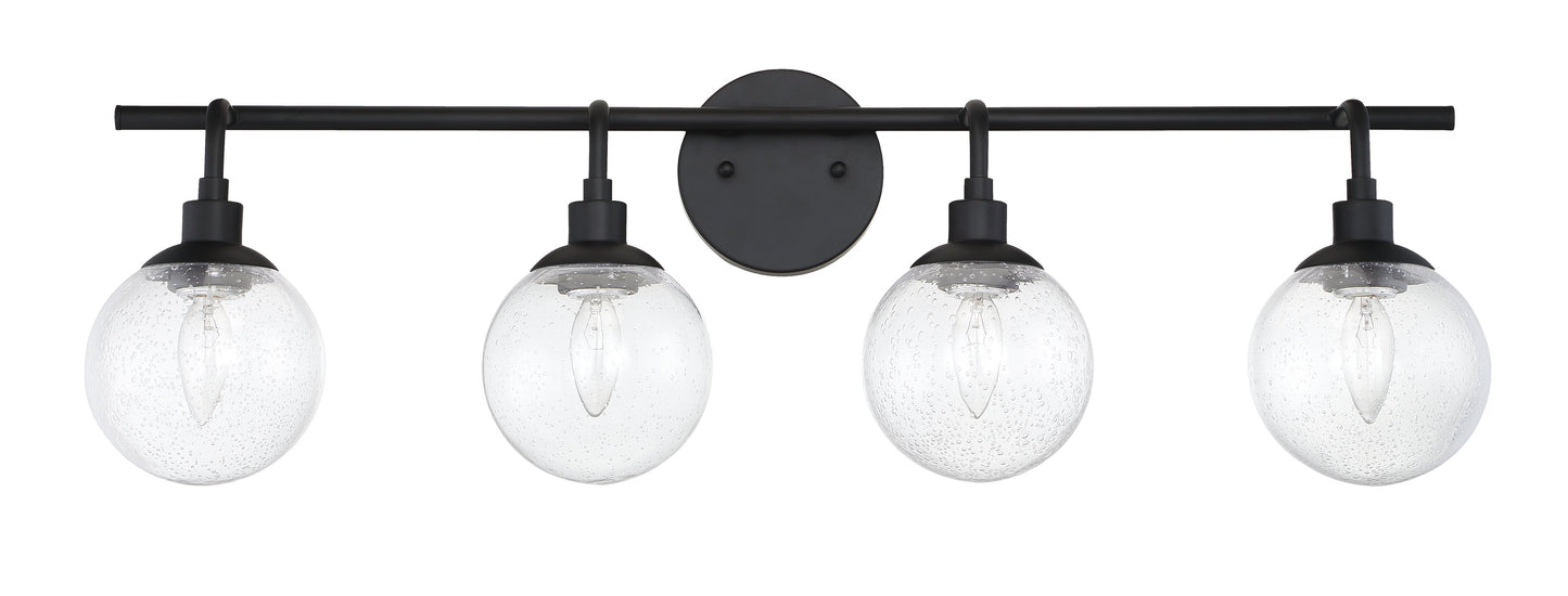 53304-FB - Que 4 Light 32" Wide Vanity Light - Flat Black