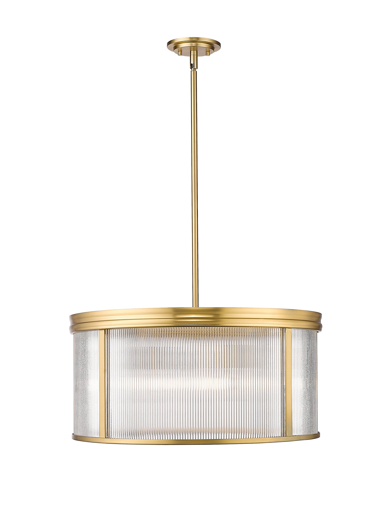7504P24-MGLD - Carnaby 6 Light 24" Chandelier - Modern Gold