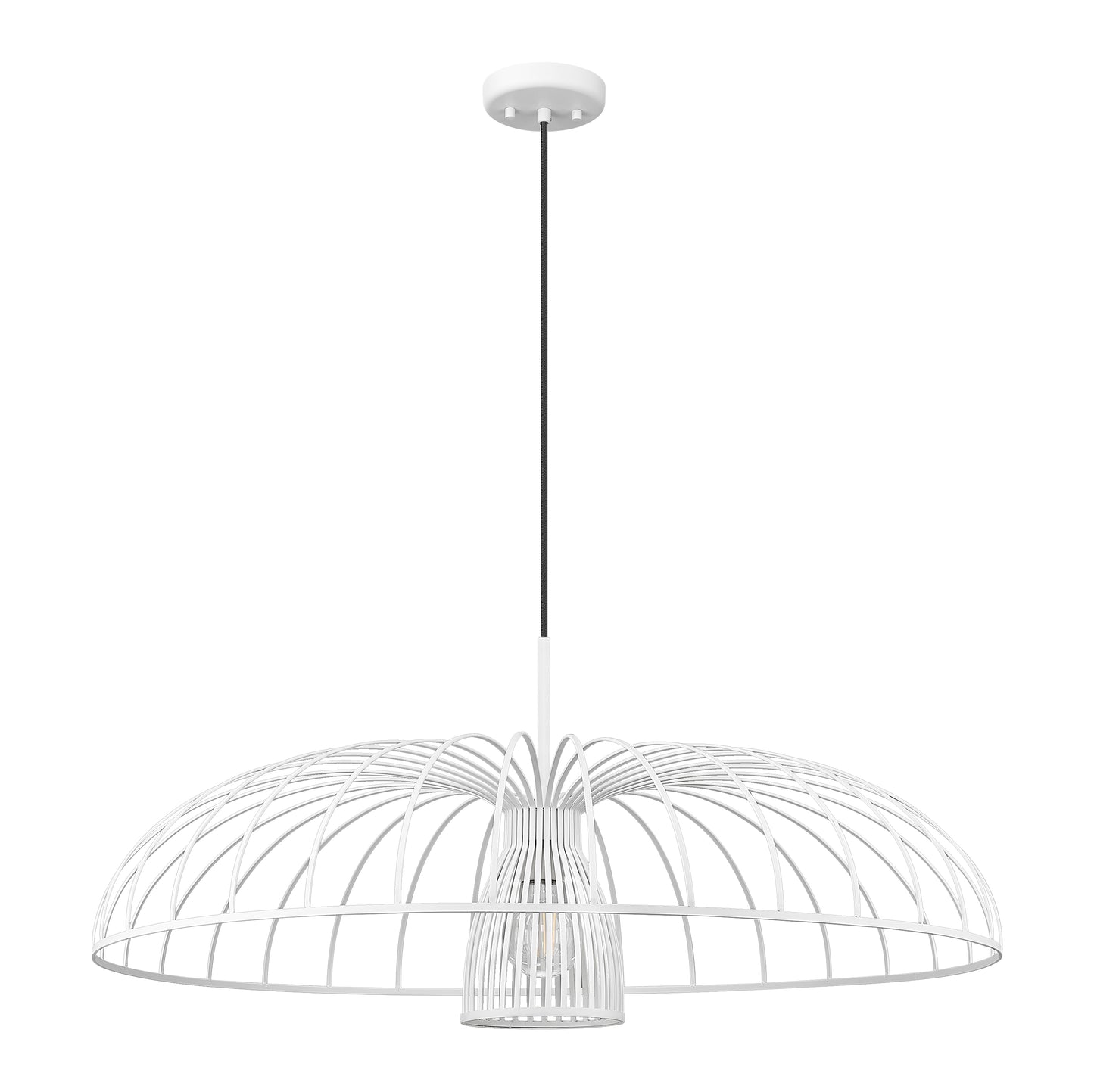 623P35-TXWH - Valencia 1 Light 35" Pendant - Texture White