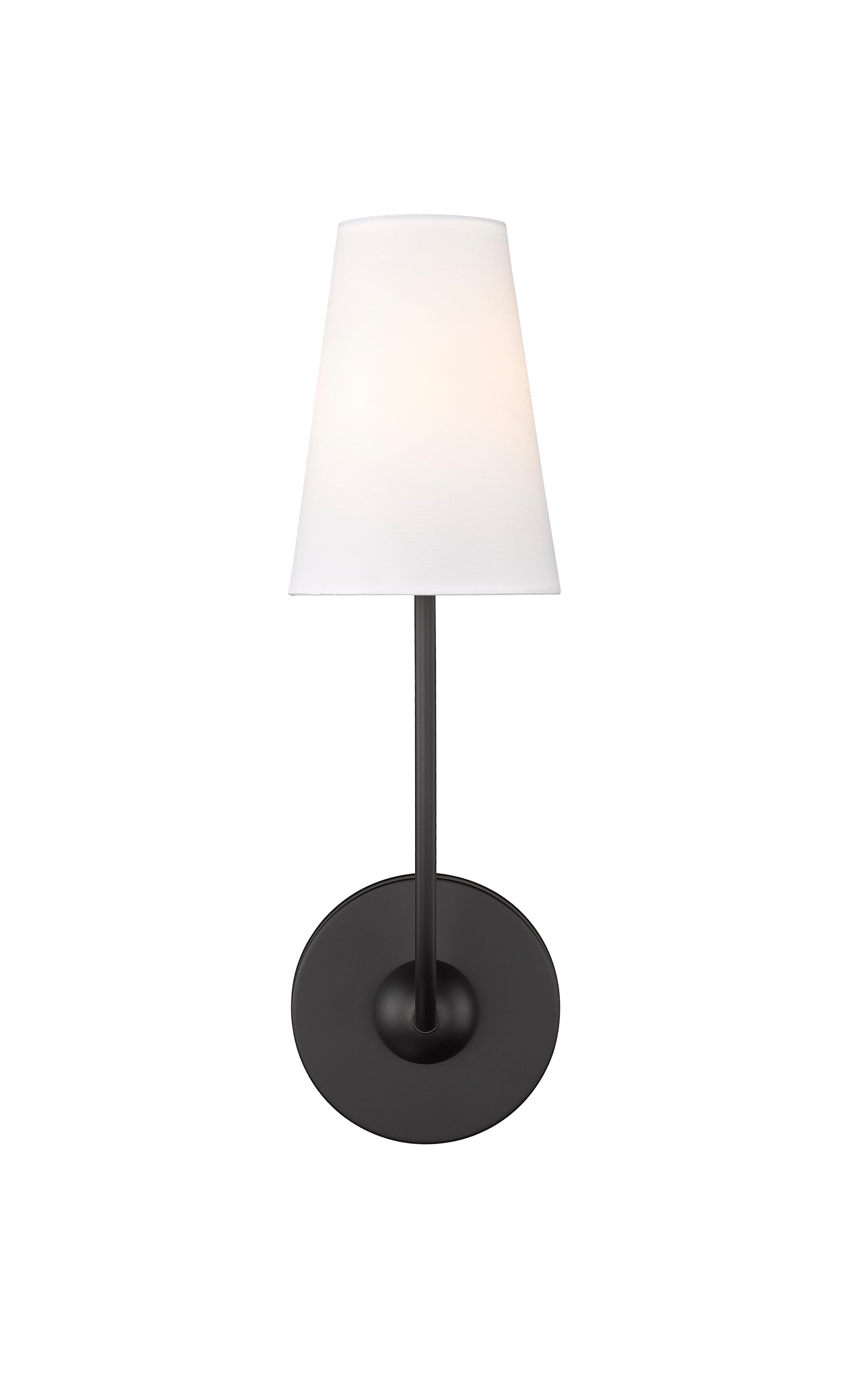 3040-1S-MB - Shannon 1 Light Wall 17" Sconce - Matte Black