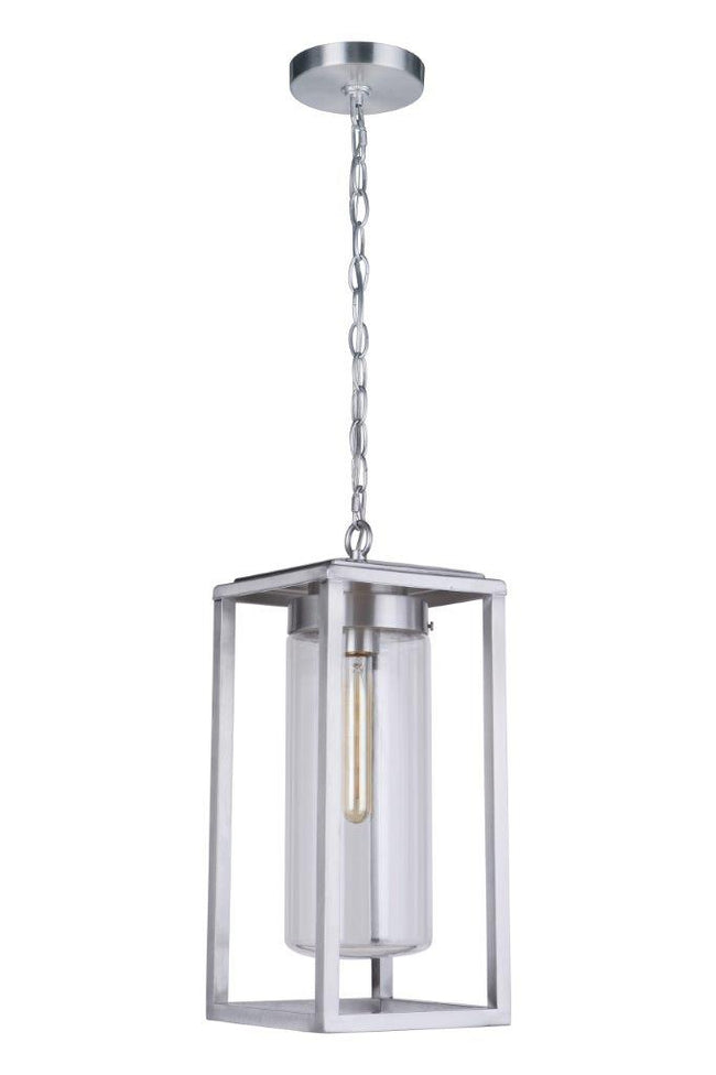 ZA4821-SA - Neo 1 Light 7.88" Wide Outdoor Pendant - Satin Aluminum