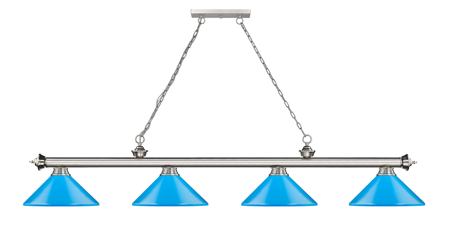 2306-4BN-MEB - Cordon 4 Light 82" Billiard - Brushed Nickel