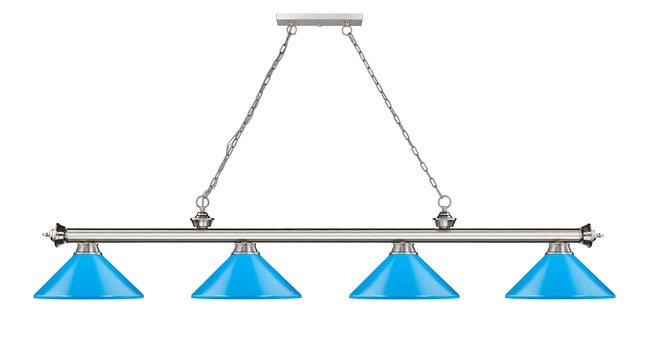 2306-4BN-MEB - Cordon 4 Light 82" Billiard - Brushed Nickel