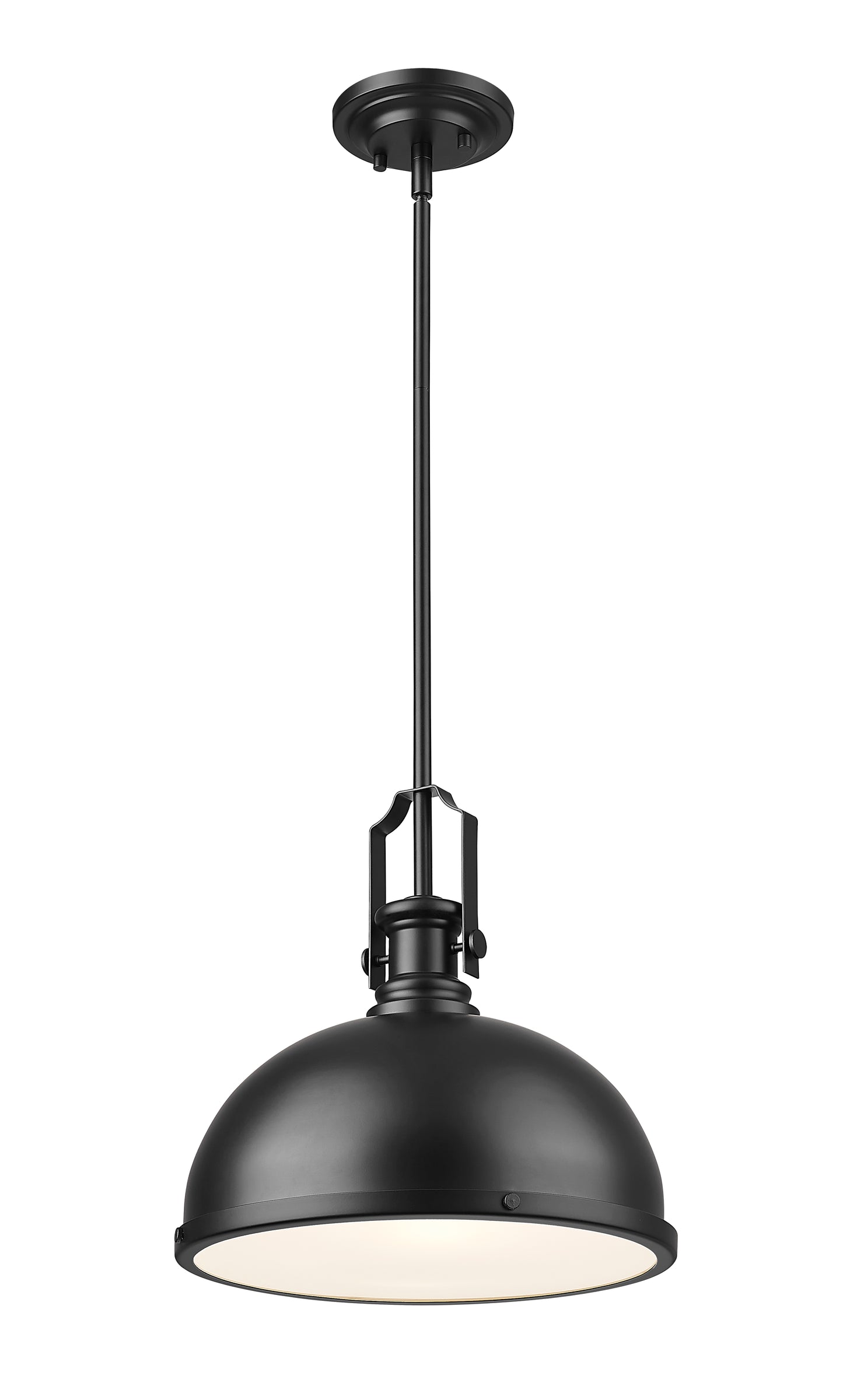 725P12-MB - Melange 1 Light 13" Pendant - Matte Black