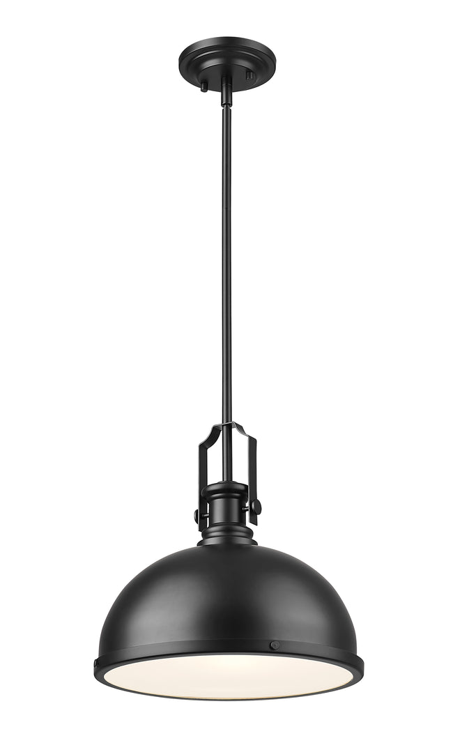 725P12-MB - Melange 1 Light 13" Pendant - Matte Black