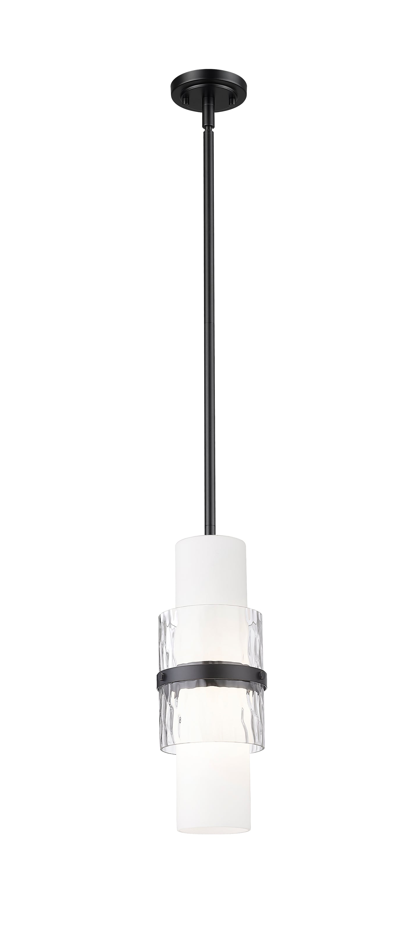 1946P-ROD-MB - Cayden 1 Light 6" Pendant - Matte Black