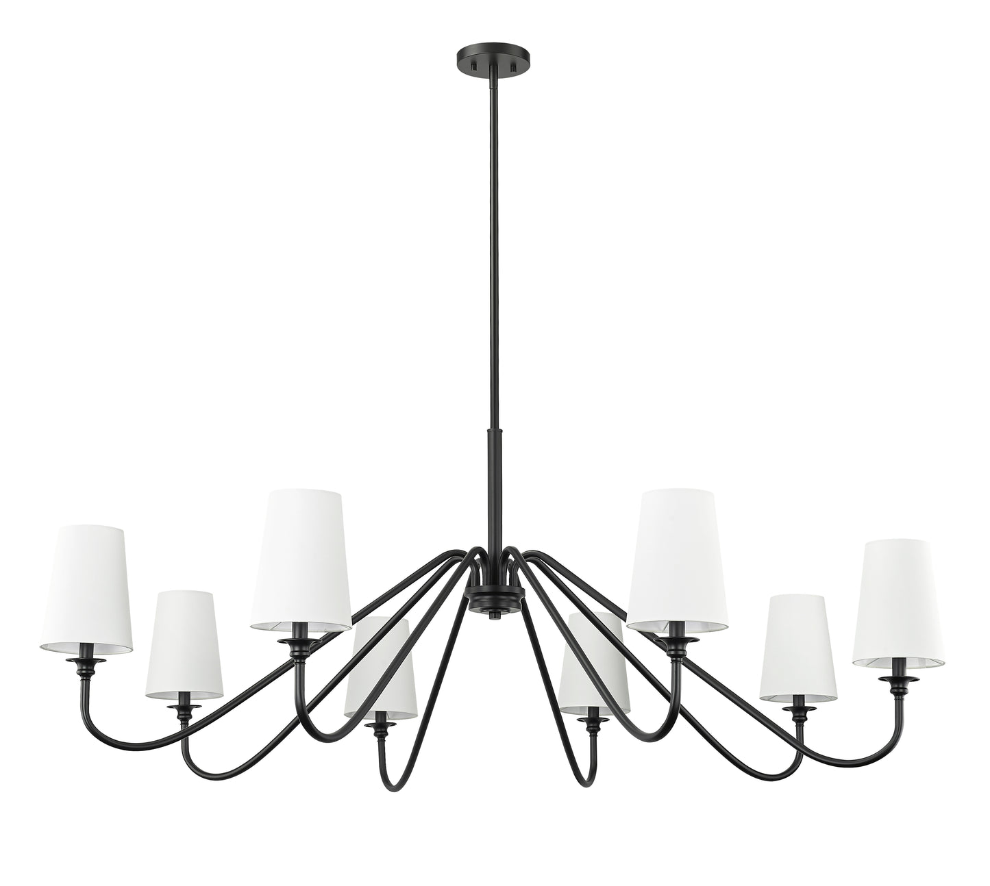 7509-8-60MB - Gianna 8 Light 60" Chandelier - Matte Black