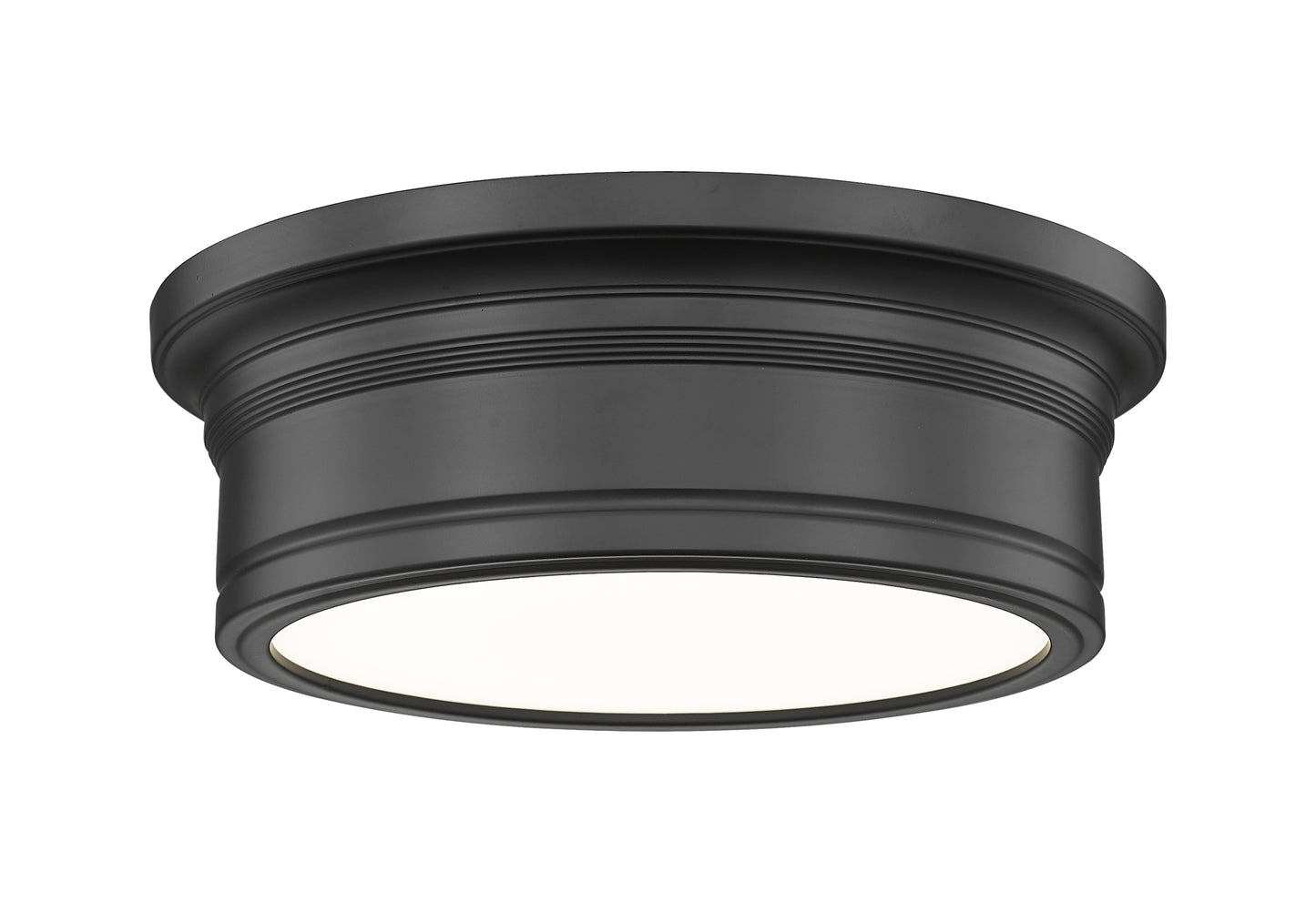 7702F12-MB-LED - Bentley 1 Light Flush 12" Mount - Matte Black