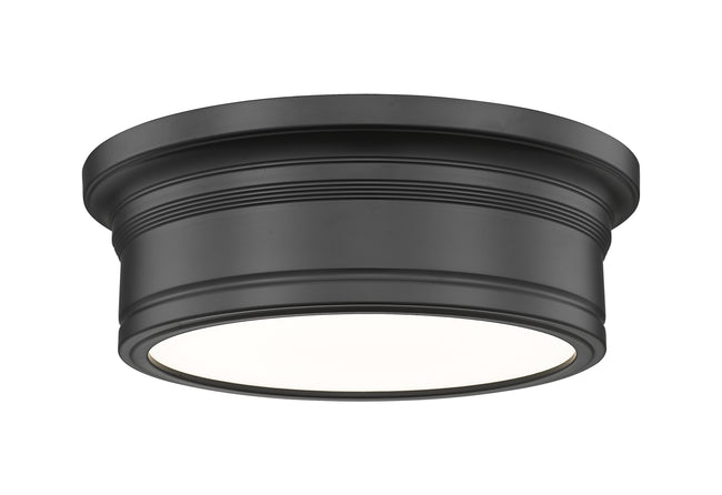 7702F12-MB-LED - Bentley 1 Light Flush 12" Mount - Matte Black