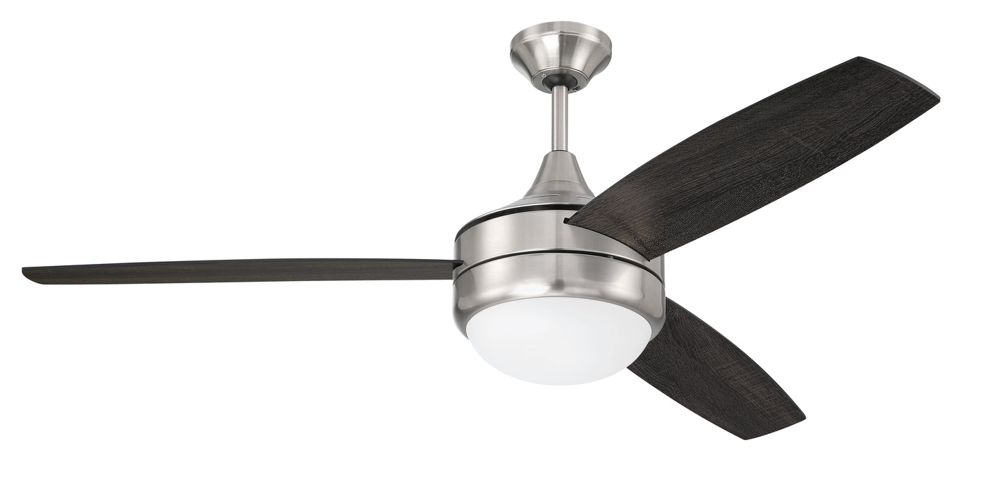 PHZ52BNK3-BNGW - Phaze II 3-Blade 52" 3 Blade Ceiling Fan with Light Kit - Brushed Nickel