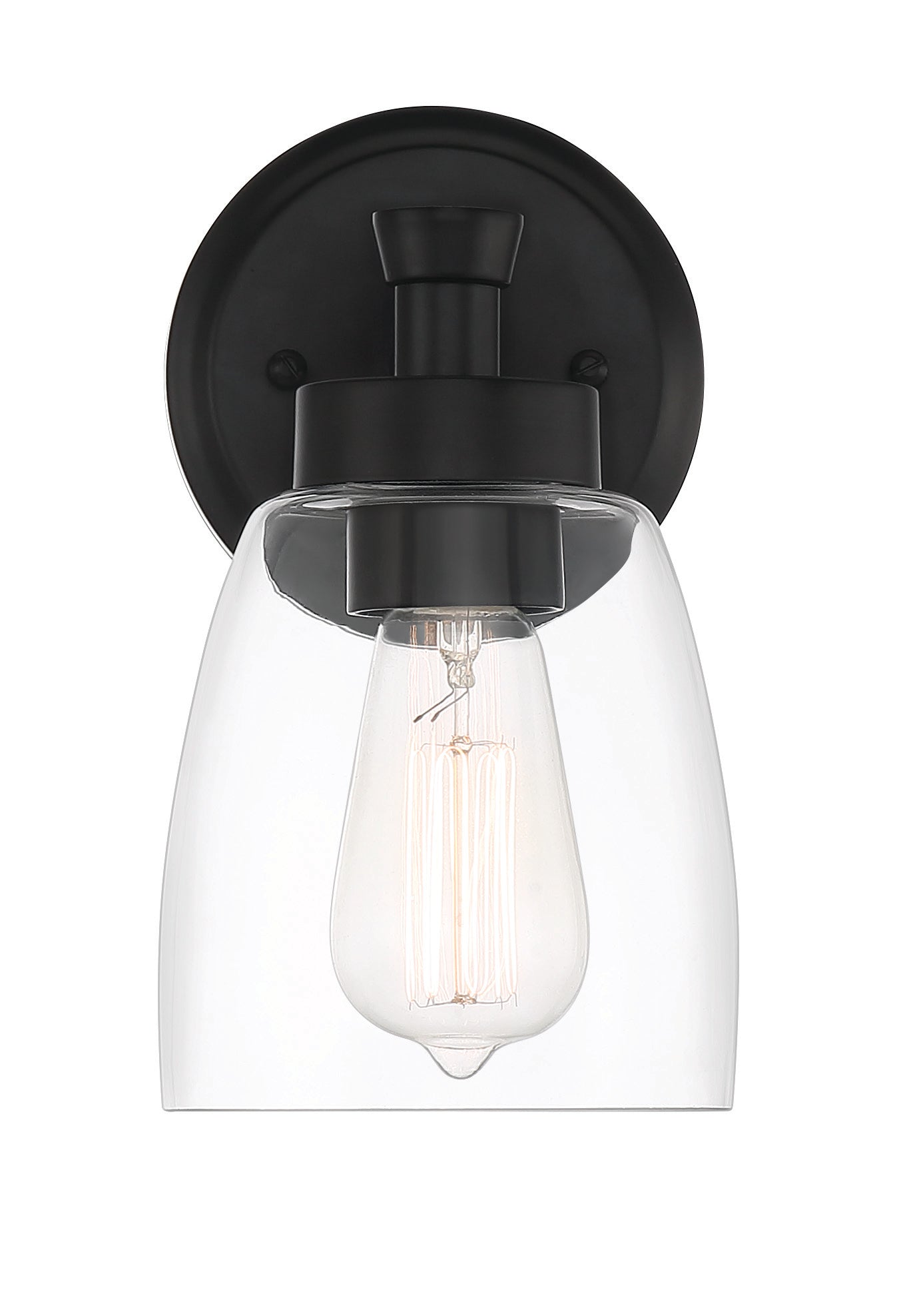 12705FB1 - Henning 1 Light 9.25" High Wall Sconce - Flat Black