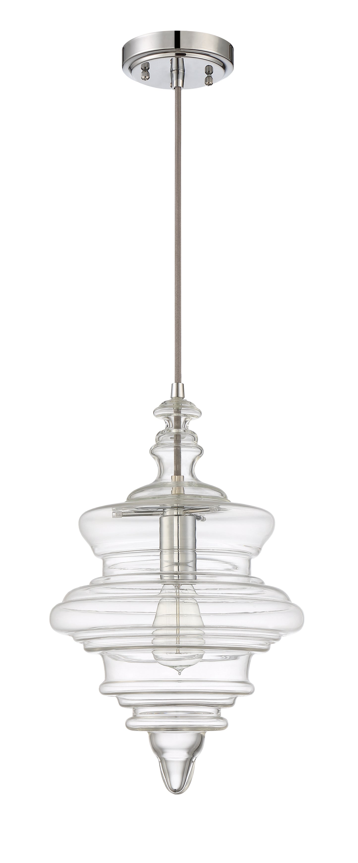 P600CH1 - Pendant 1 Light 10.5" Wide Mini Pendant - Chrome