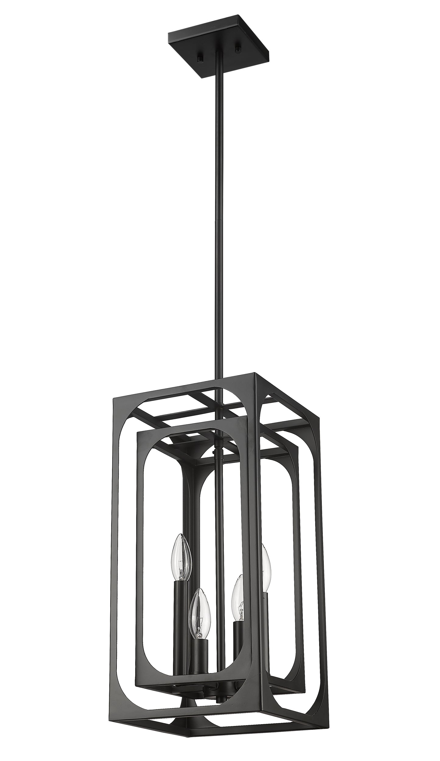 3038-4MB - Easton 4 Light 9" Chandelier - Matte Black