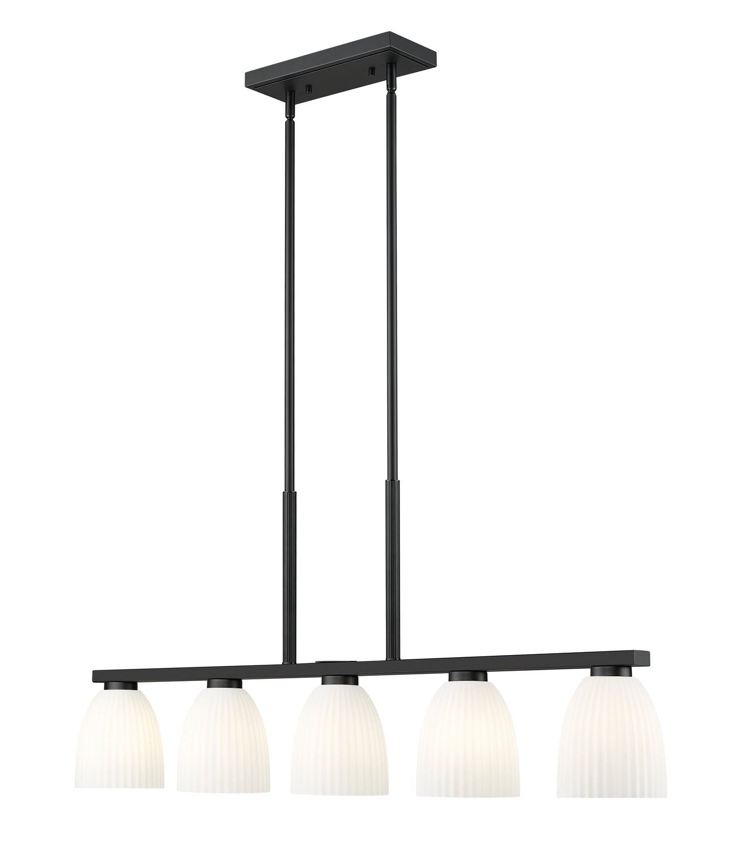 7518-5L-MB - Naya 5 Light Linear 44" Chandelier - Matte Black