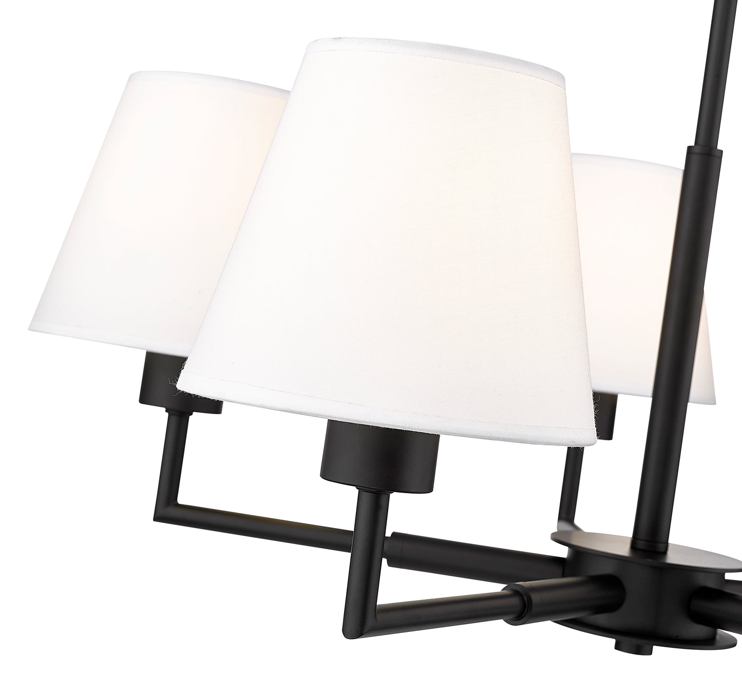 744-26R-MB - Leila 5 Light 26" Chandelier - Matte Black