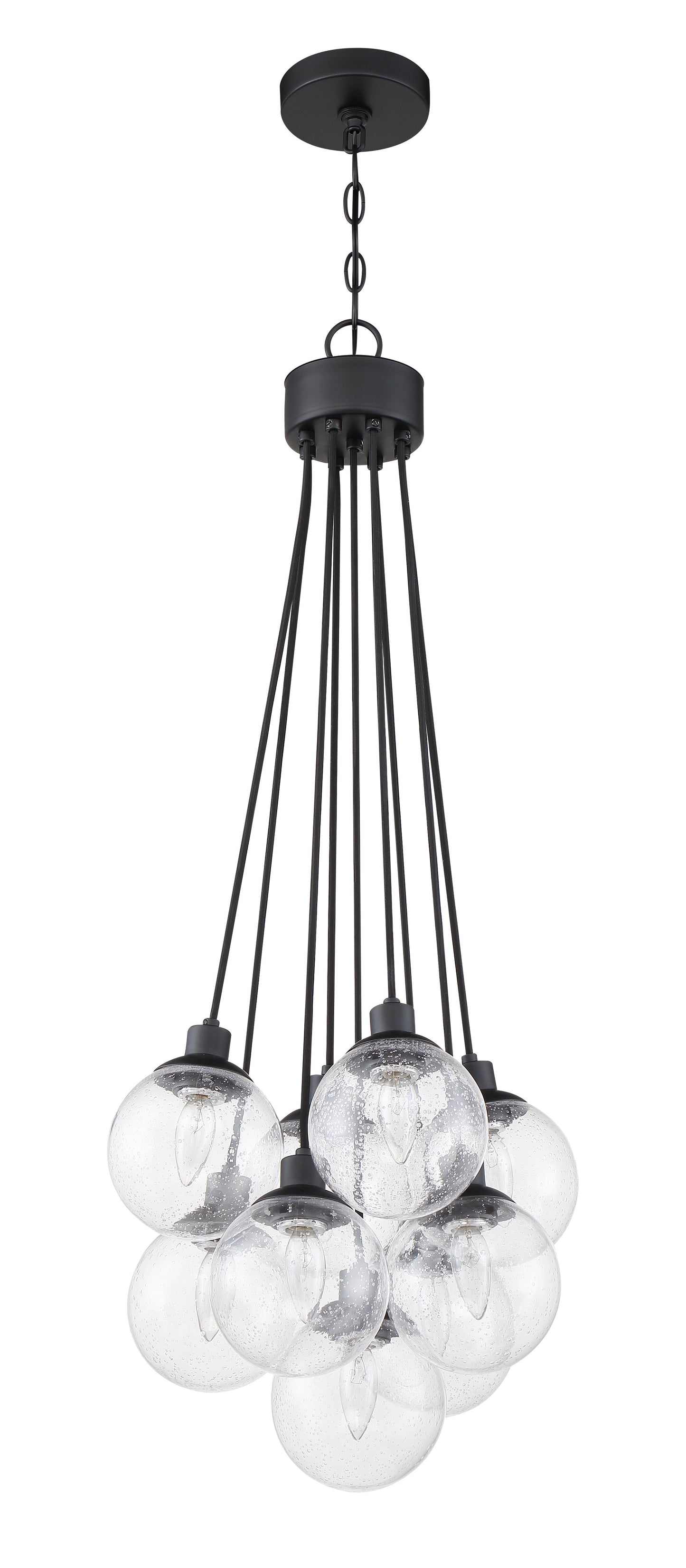 53399-FB - Que 9 Light 16" Wide Pendant - Flat Black