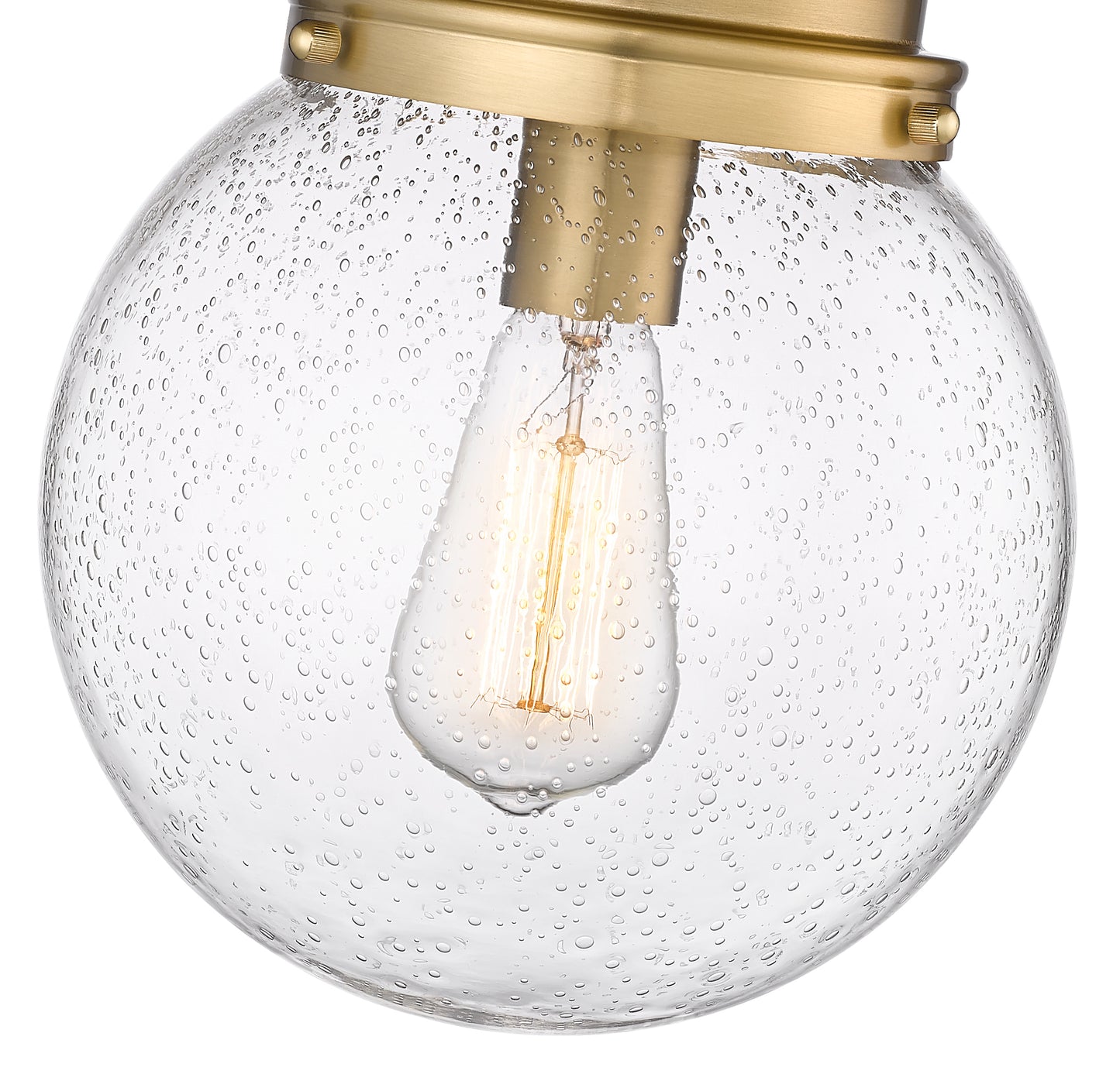 7506F9-HBR - Calhoun 1 Light Flush 9" Mount - Heritage Brass