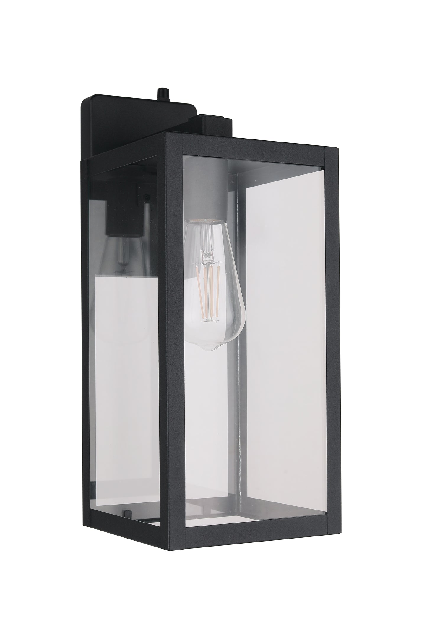 ZA7114-TB-PC - Harris 1 Light 16" High Outdoor Wall Lantern - Textured Black