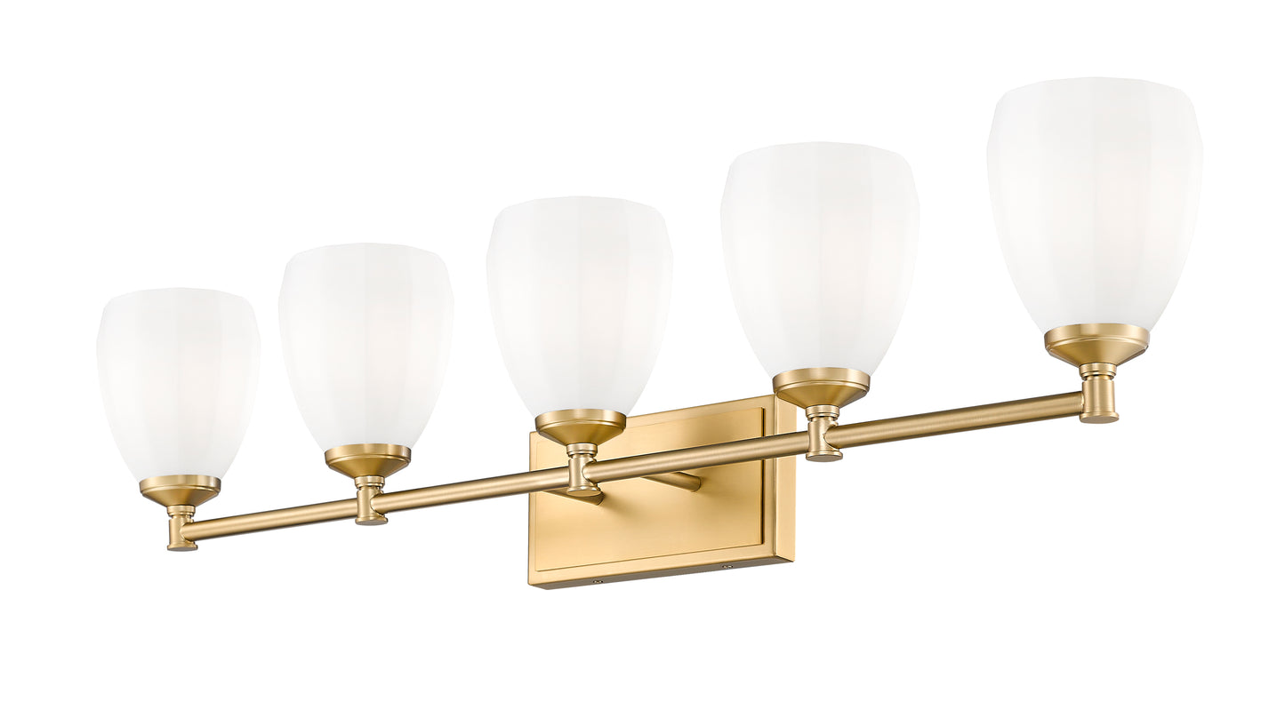 7004-5V-MGLD - Oren 5 Light 38" Vanity - Modern Gold