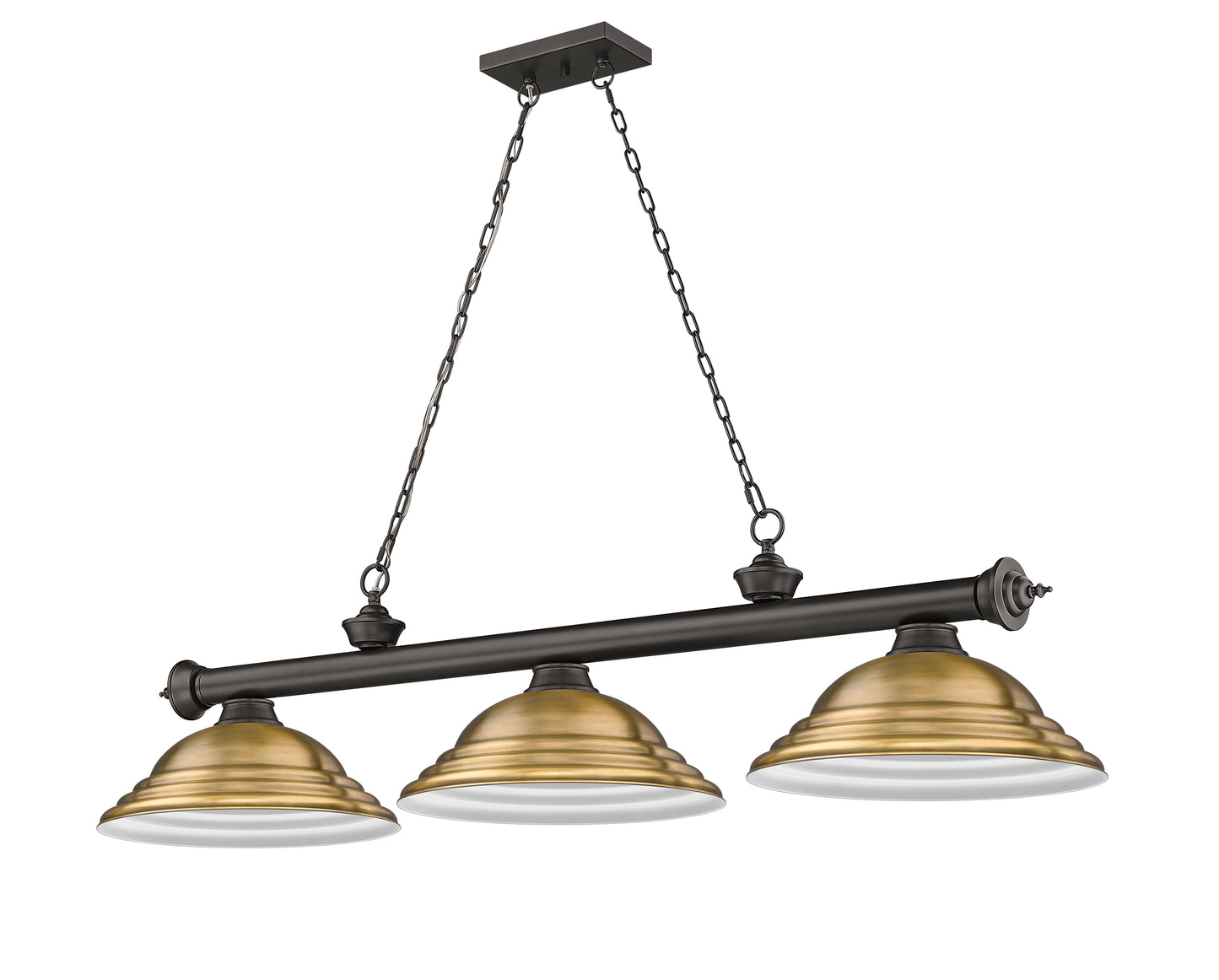 2306-3BRZ-SRB - Cordon 3 Light 58" Billiard - Bronze