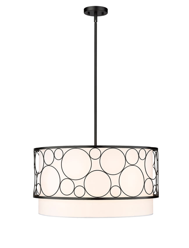 197-24MB - Kendall 4 Light 24" Chandelier - Matte Black