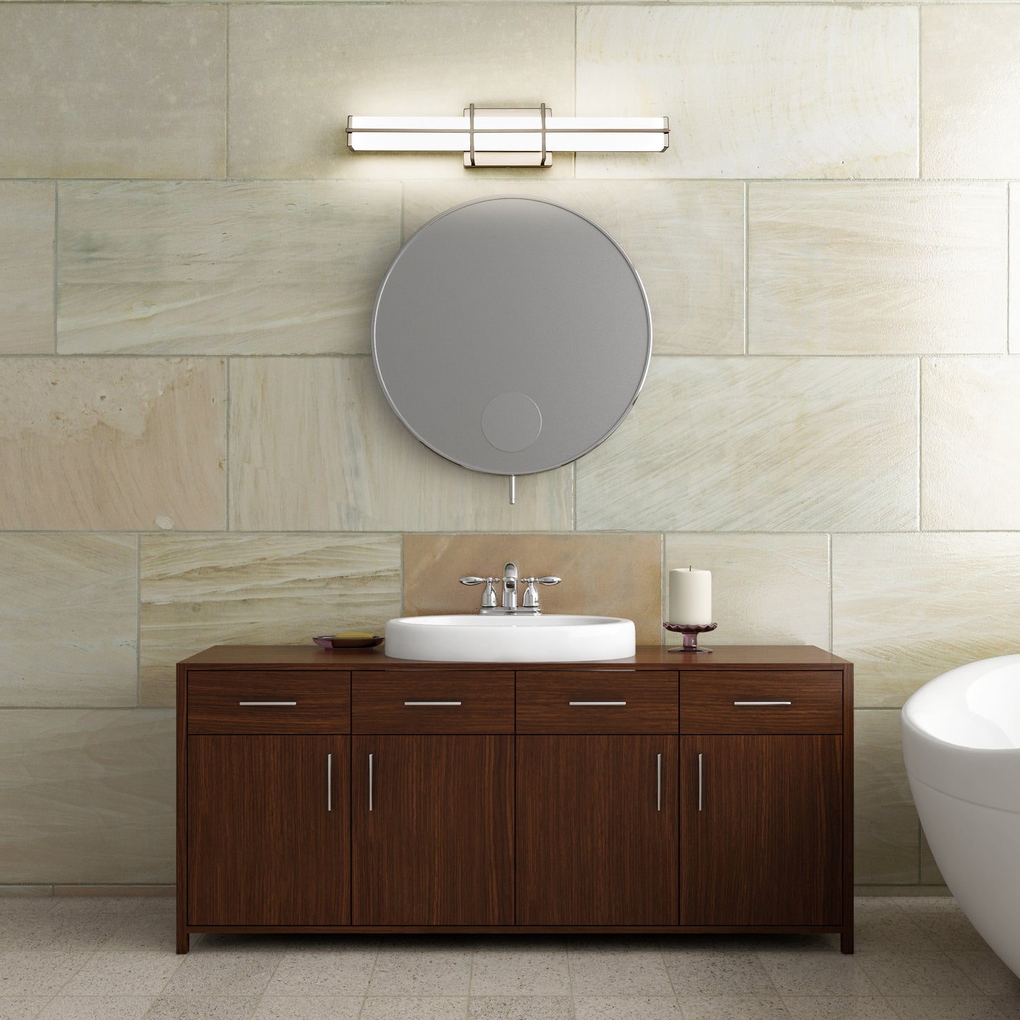 1011-25W-BN-LED - Harrison 1 Light 25" Vanity - Brushed Nickel