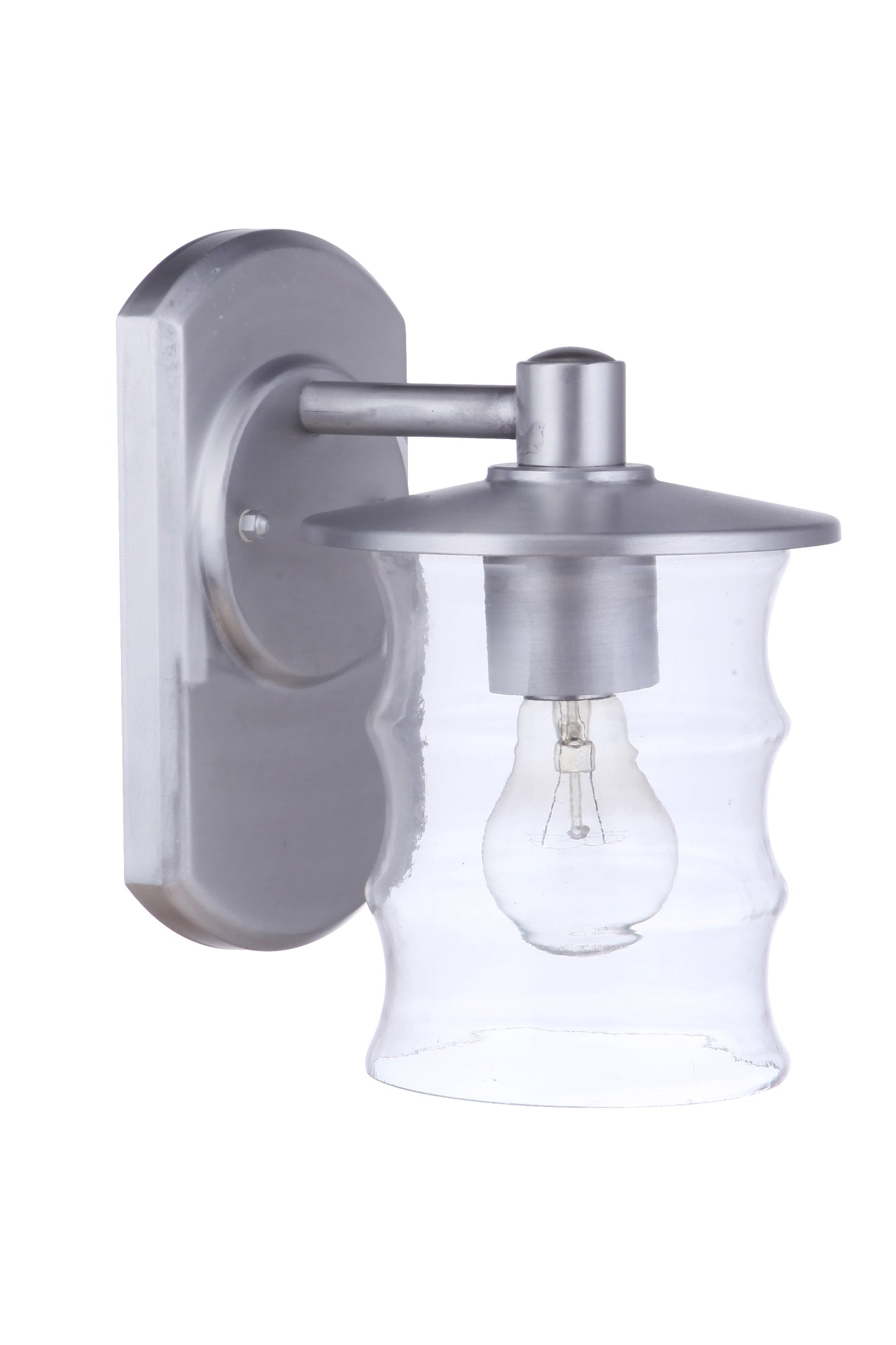 ZA3614-SA - Canon 1 Light 10" High Outdoor Wall Lantern - Satin Aluminum