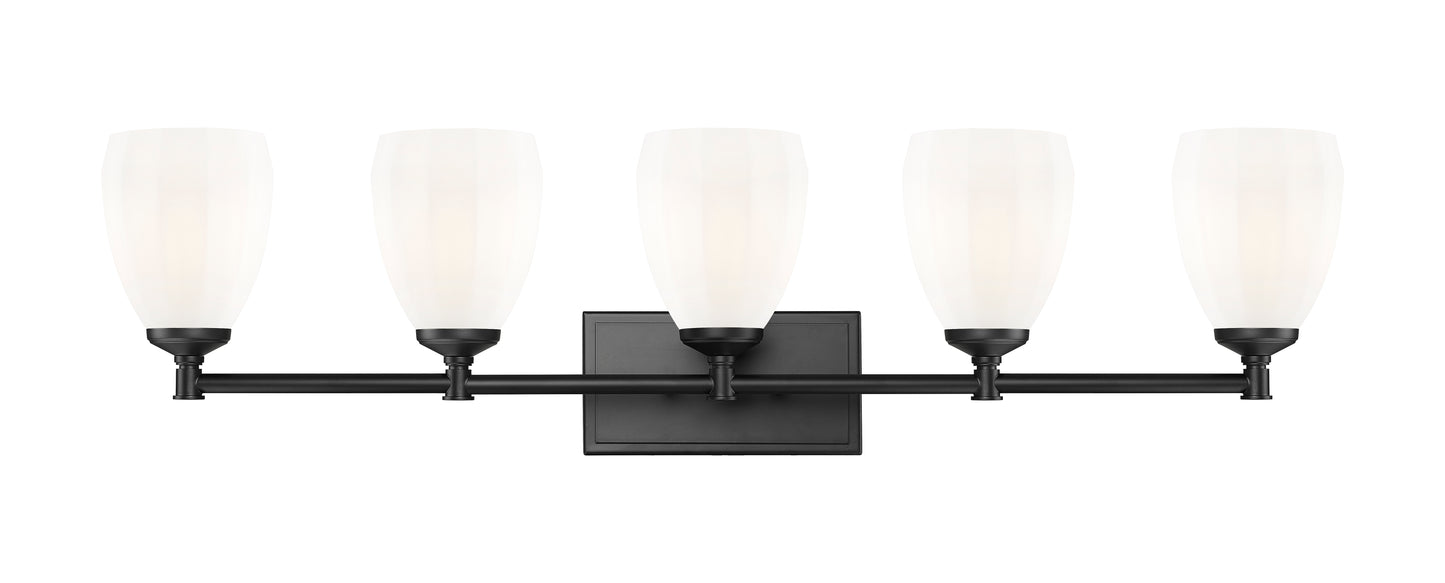 7004-5V-MB - Oren 5 Light 38" Vanity - Matte Black
