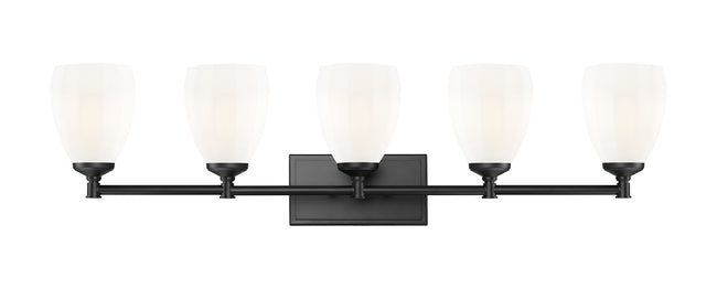 7004-5V-MB - Oren 5 Light 38" Vanity - Matte Black