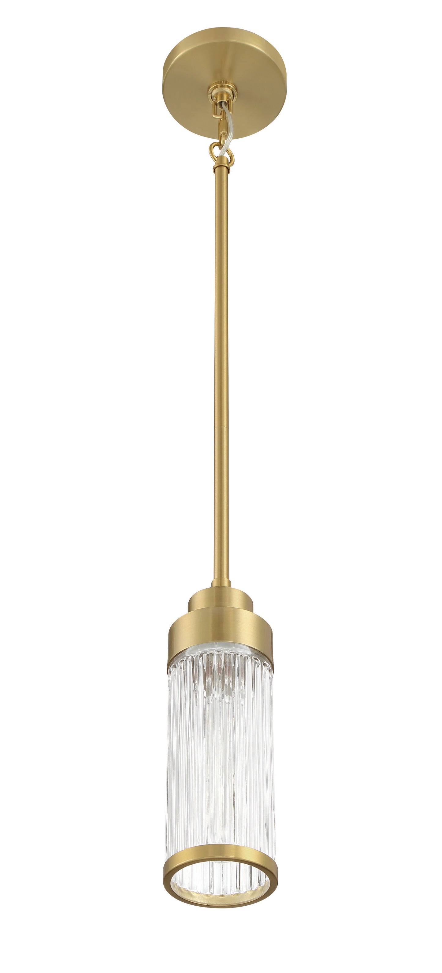 60191-SB - Whittley 1 Light 5" Wide Mini Pendant - Satin Brass