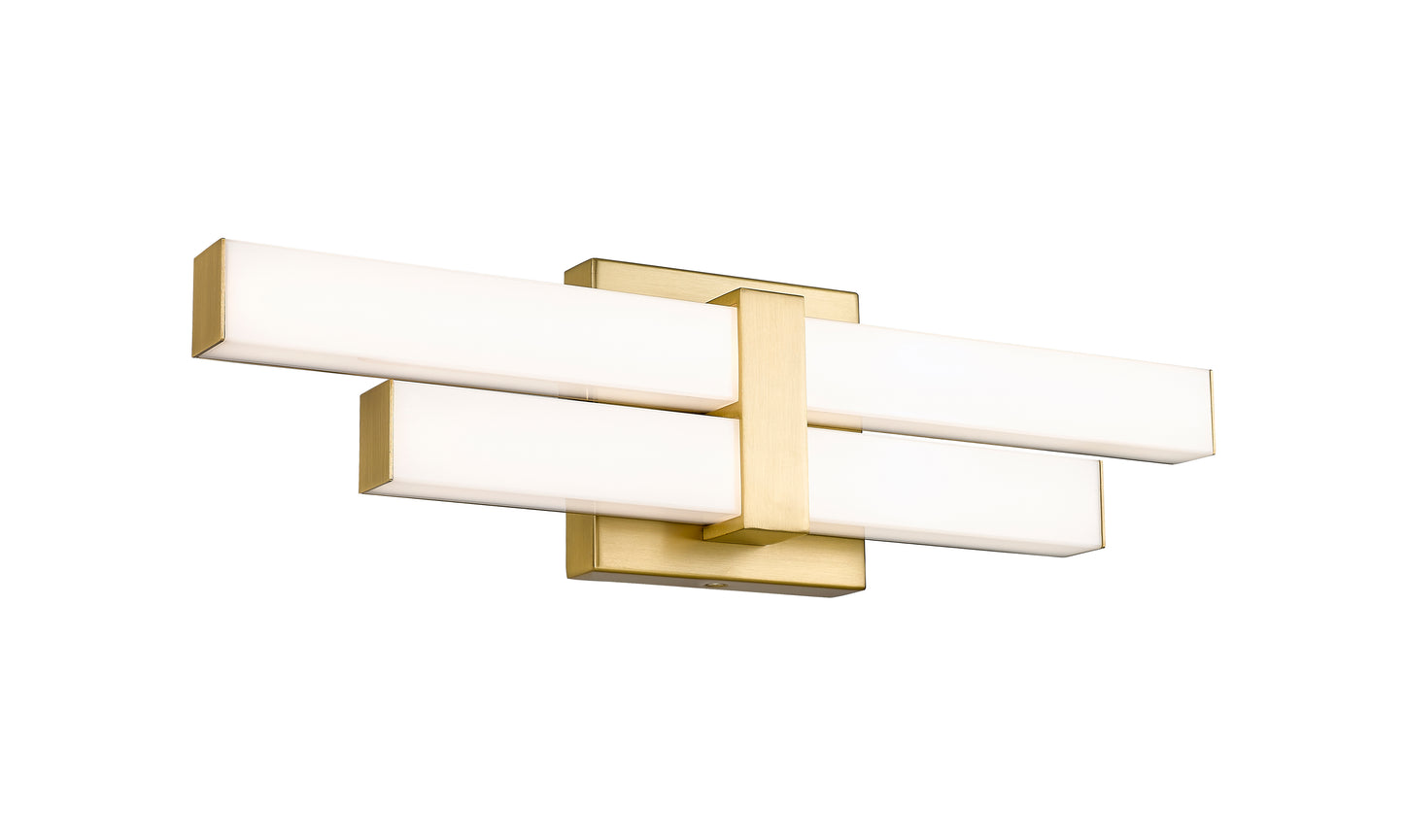 1008-18W-MGLD-LED - Zane 2 Light 18" Vanity - Modern Gold