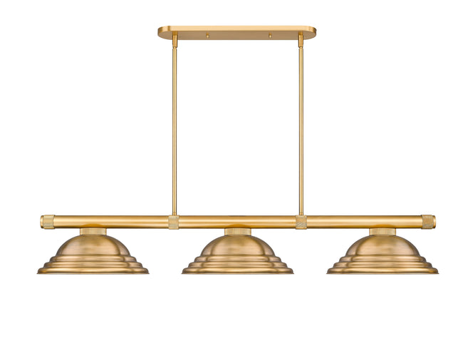 3050-3RB-SRB - Vanguard 3 Light 59" Billiard - Rubbed Brass