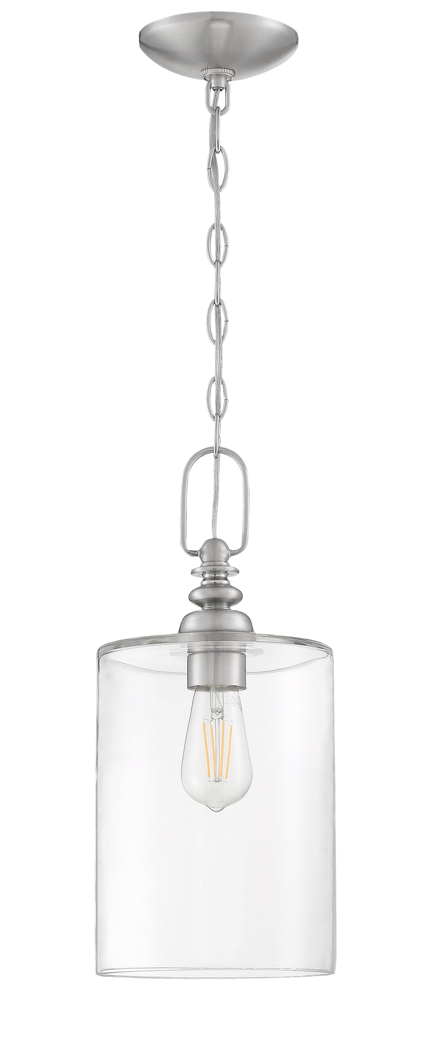 49891-BNK-C - Dardyn 1 Light 7.5" Wide Mini Pendant - Brushed Nickel