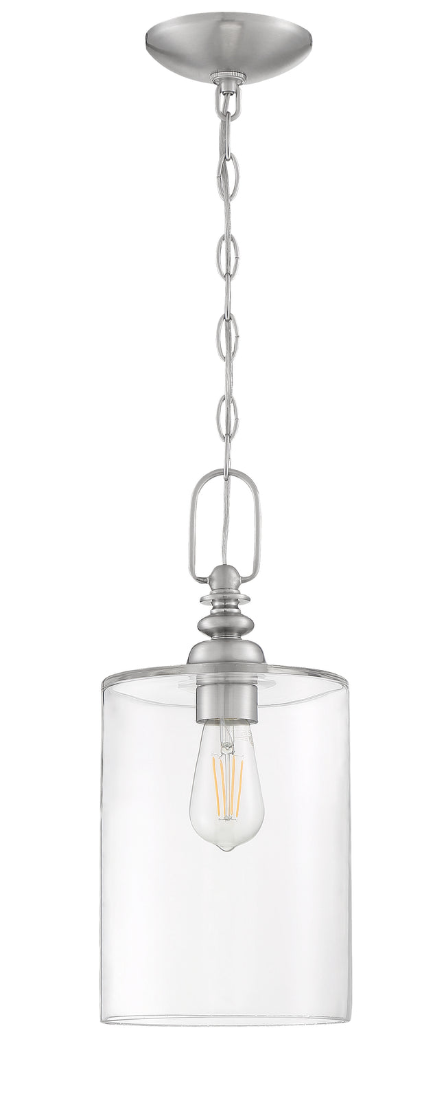 49891-BNK-C - Dardyn 1 Light 7.5" Wide Mini Pendant - Brushed Nickel
