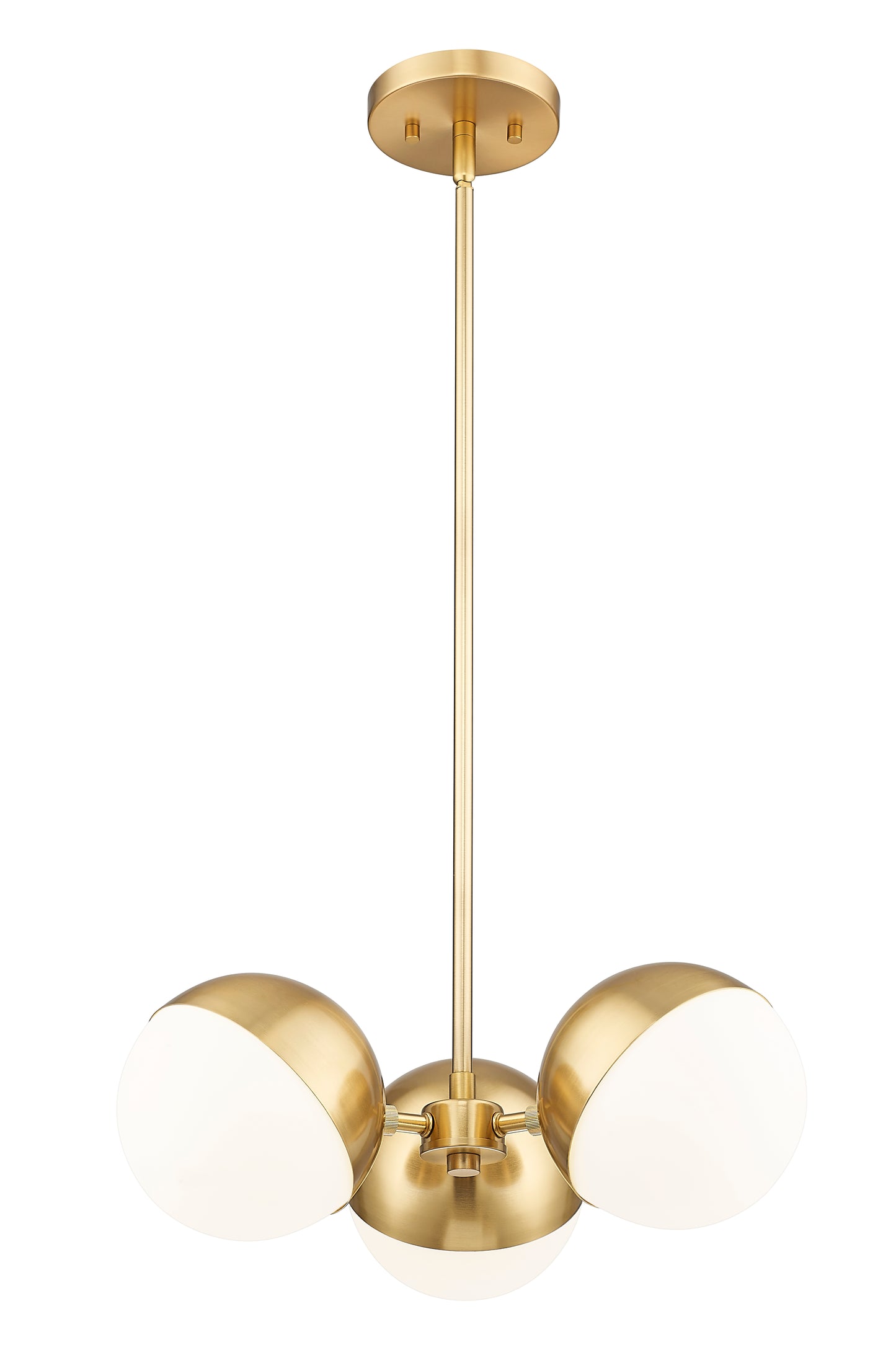 7517-3MGLD - Realm Sphere 3 Light 17" Chandelier - Modern Gold