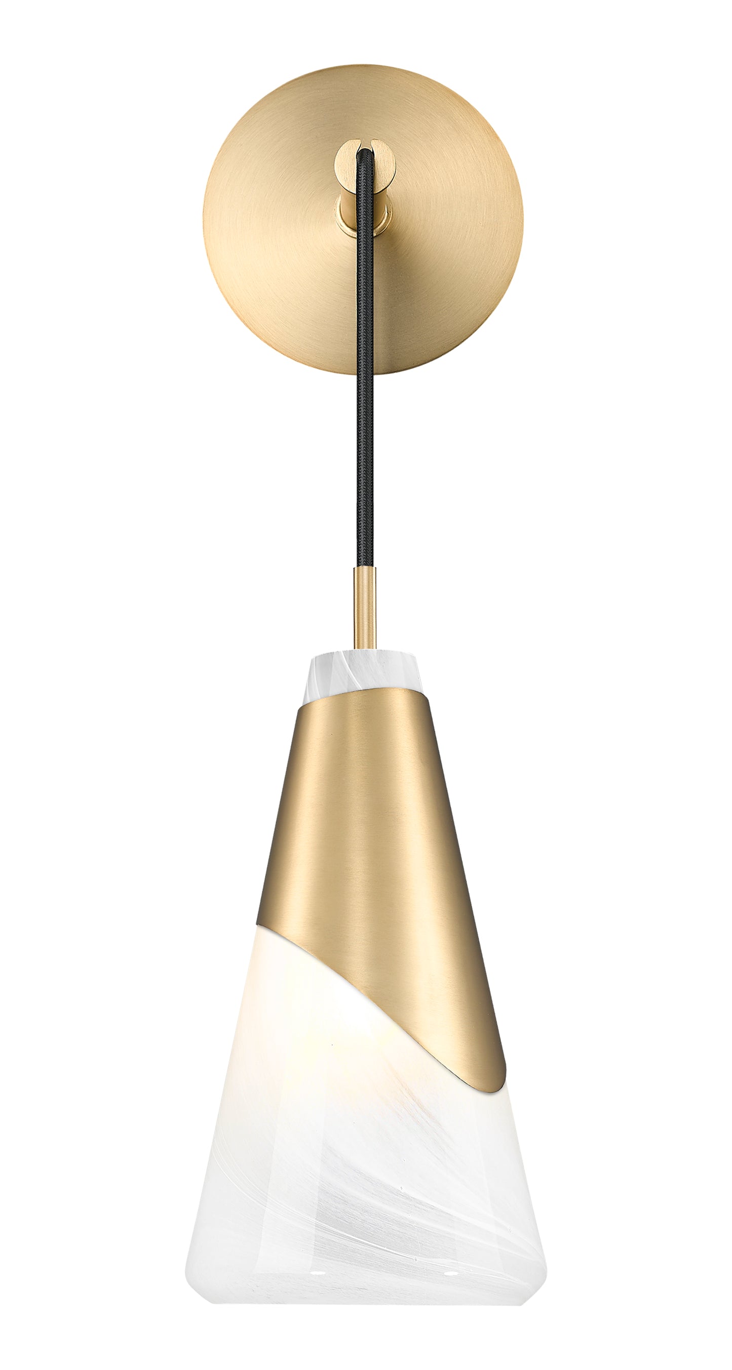 828-1S-MGLD - Aimie 1 Light Wall 20" Sconce - Modern Gold