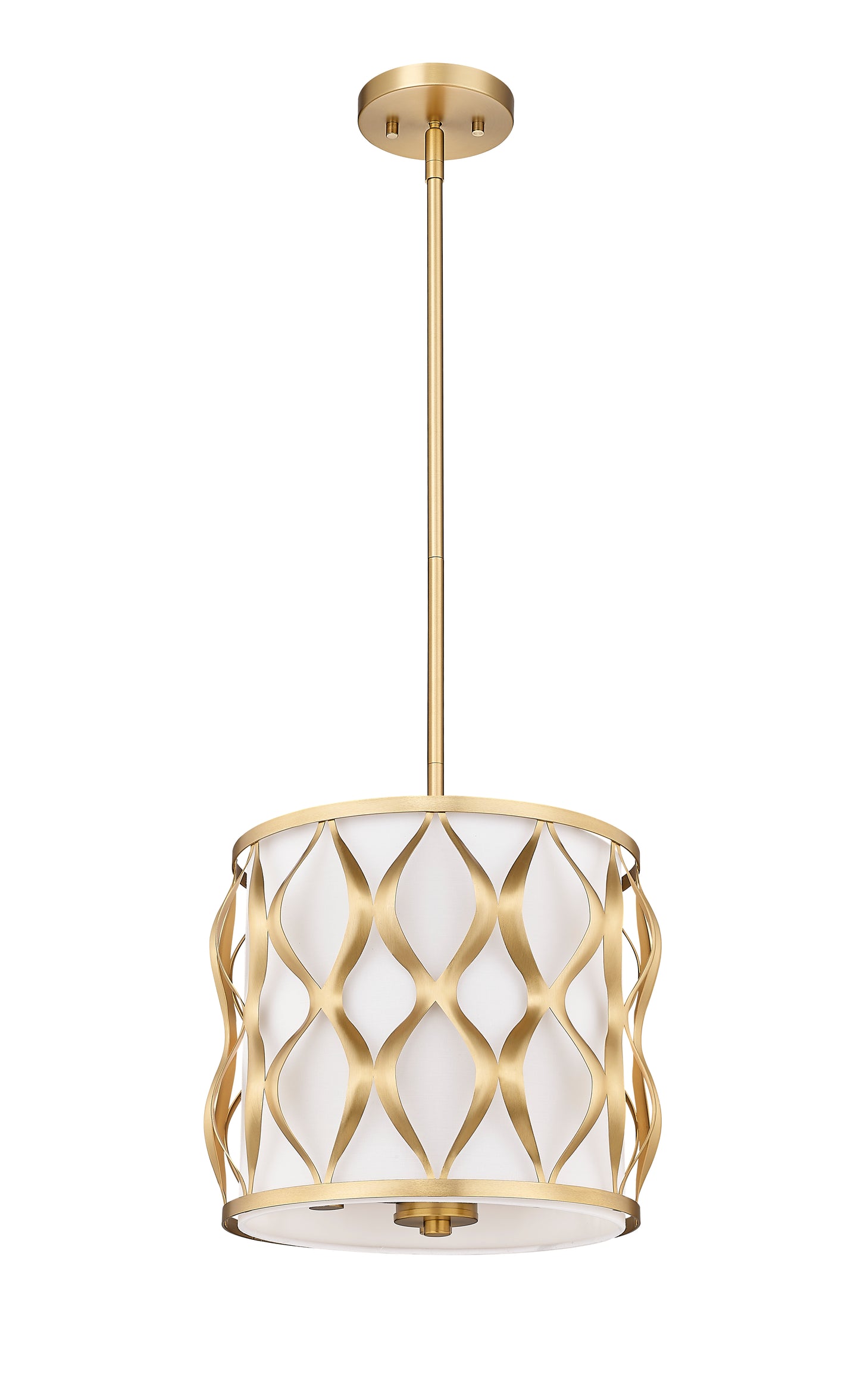 1948P12-MGLD - Harden 3 Light 12" Pendant - Modern Gold